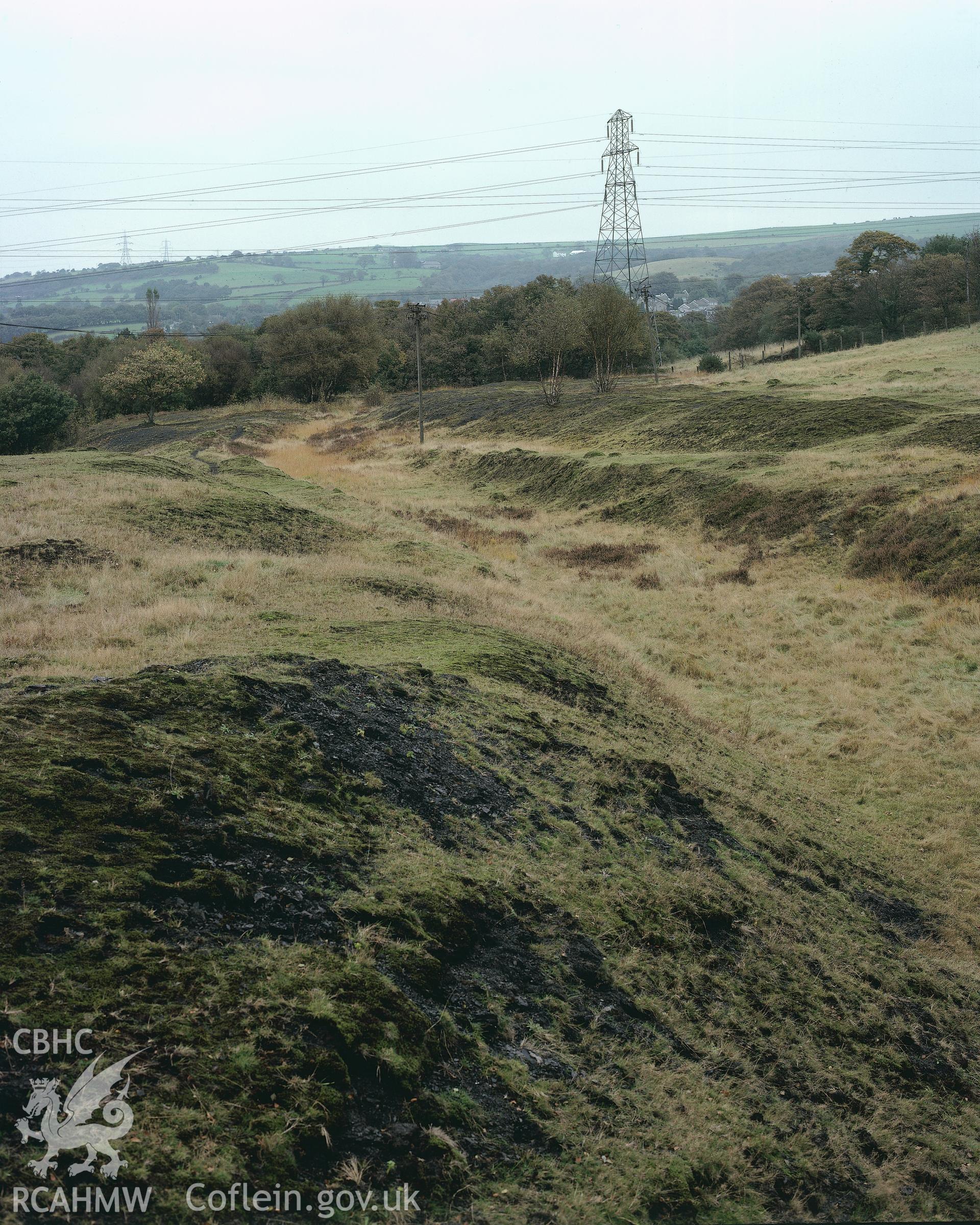 RCAHMW colour transparency showing view tramways near Scott's Pit, Birchgrove.