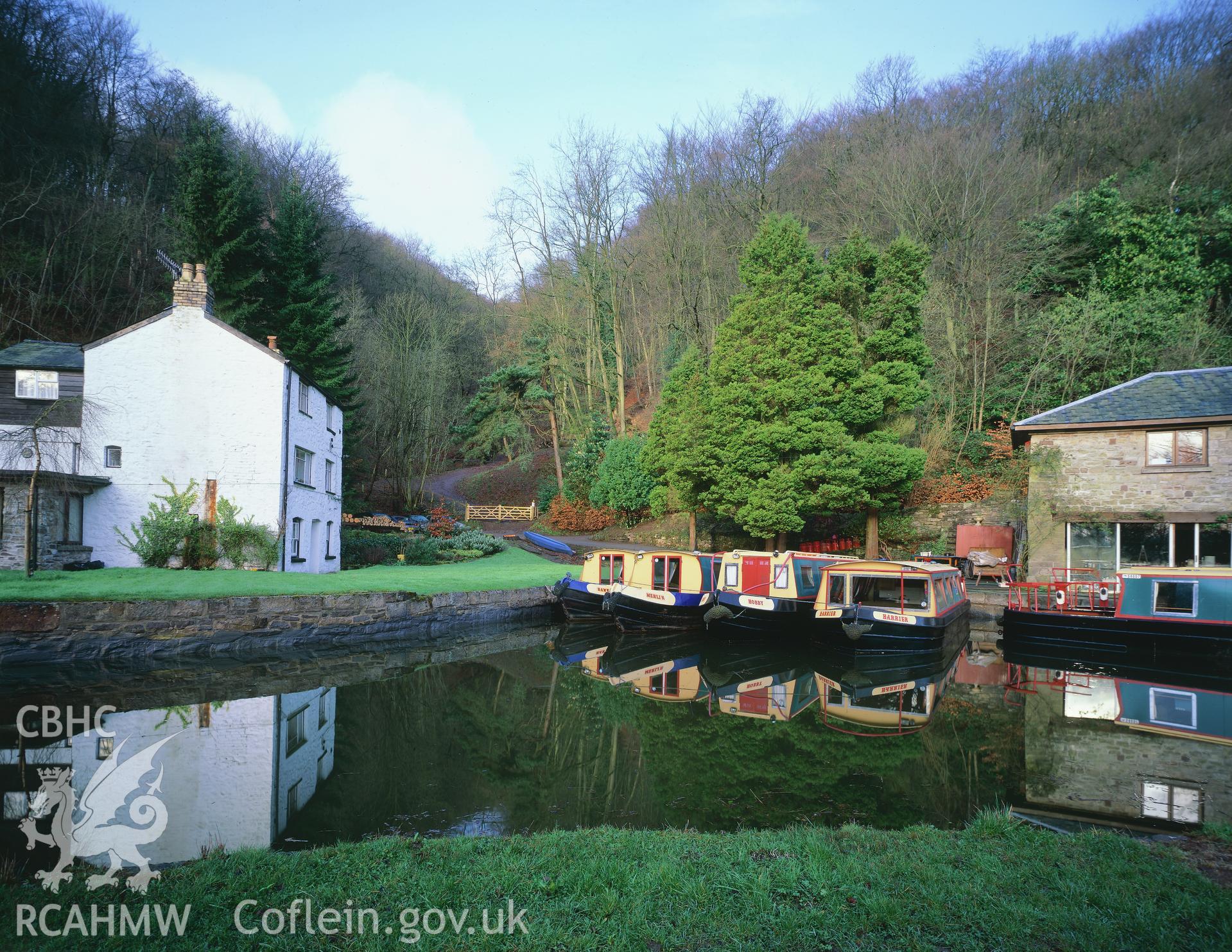 RCAHMW colour transparency of Llanfoist Wharf.