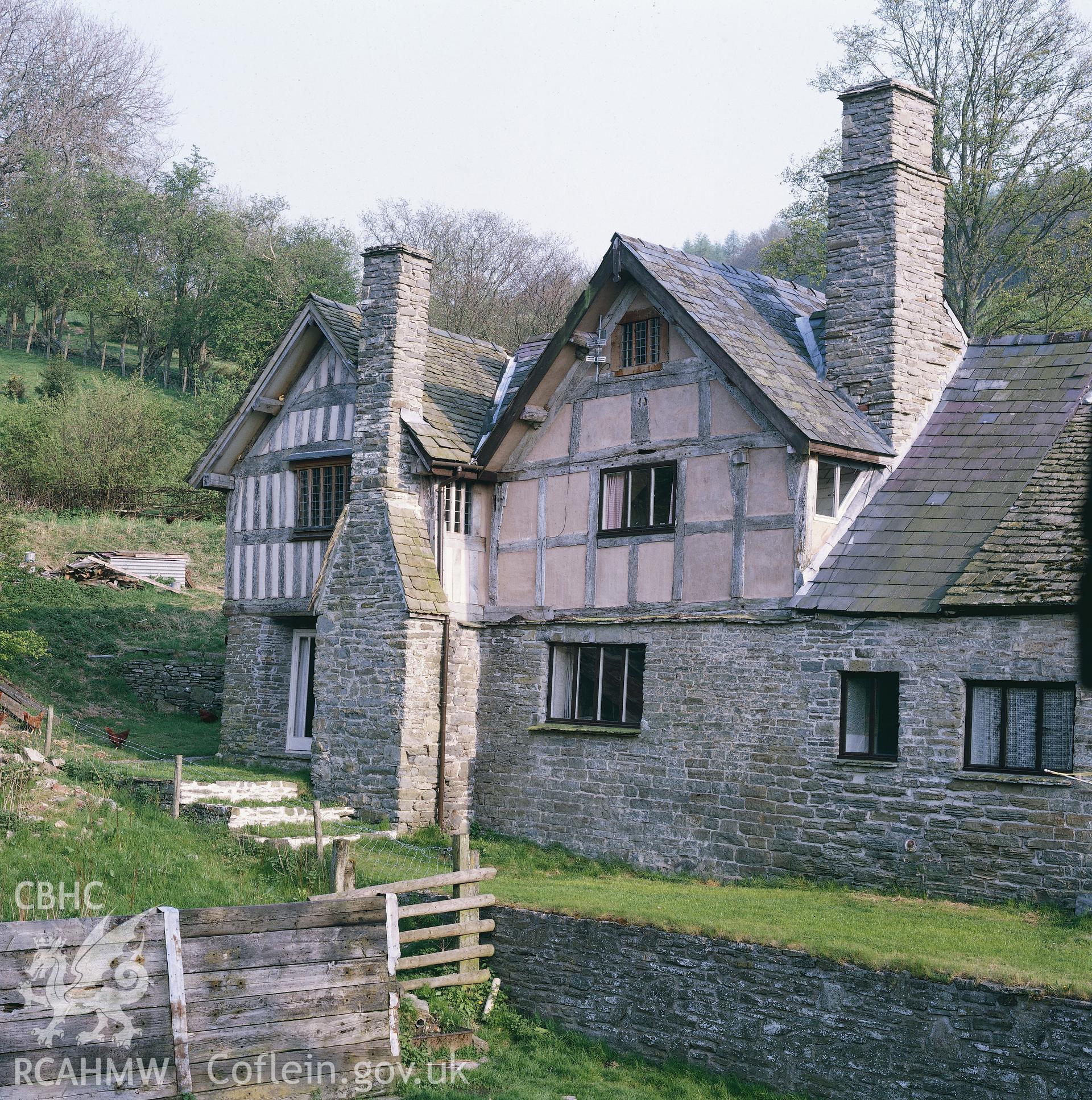 RCAHMW colour transparency showing general view of Burfa.