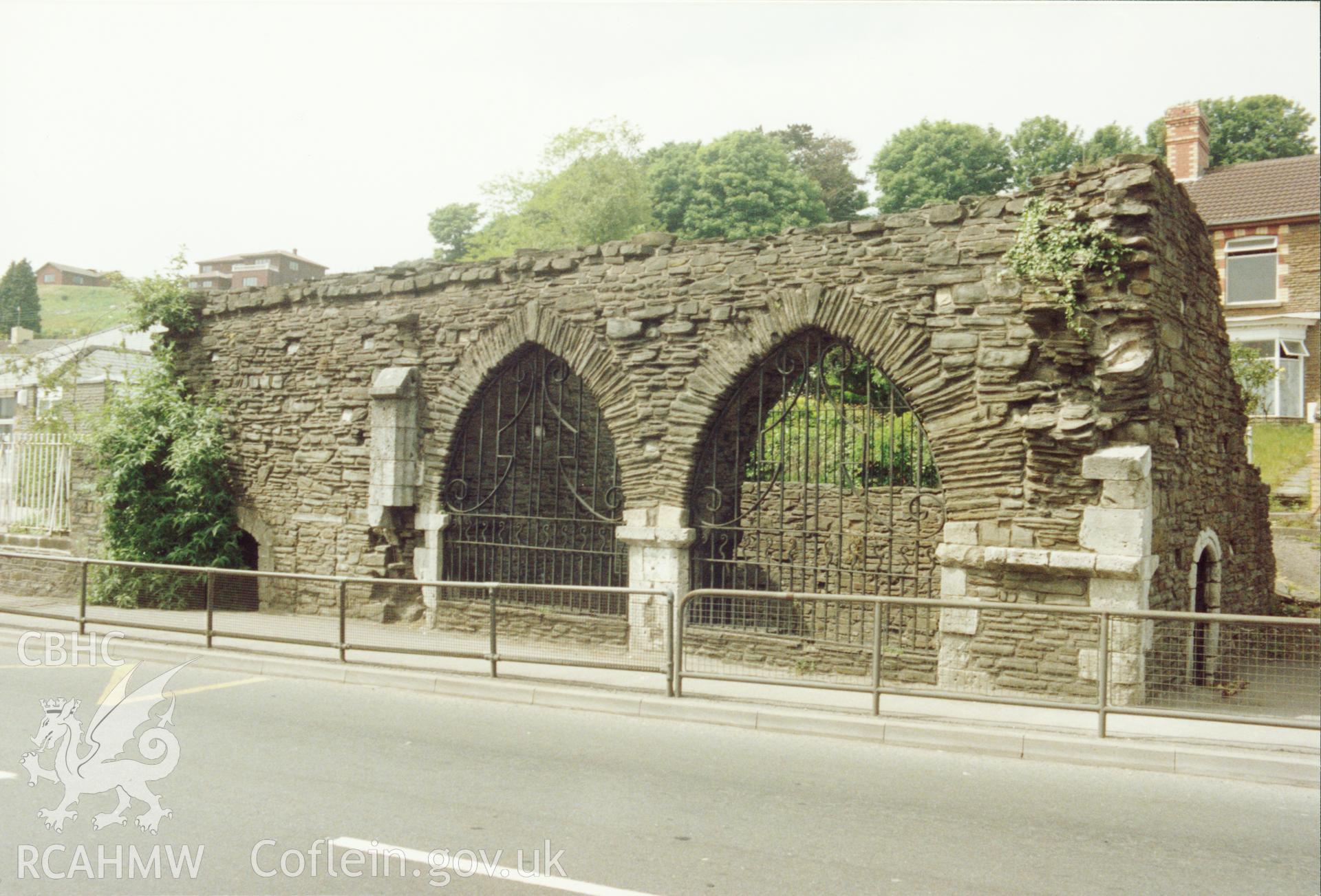 Neath Abbey Gatehouse; two colour photographs taken by Cadw, 1991.