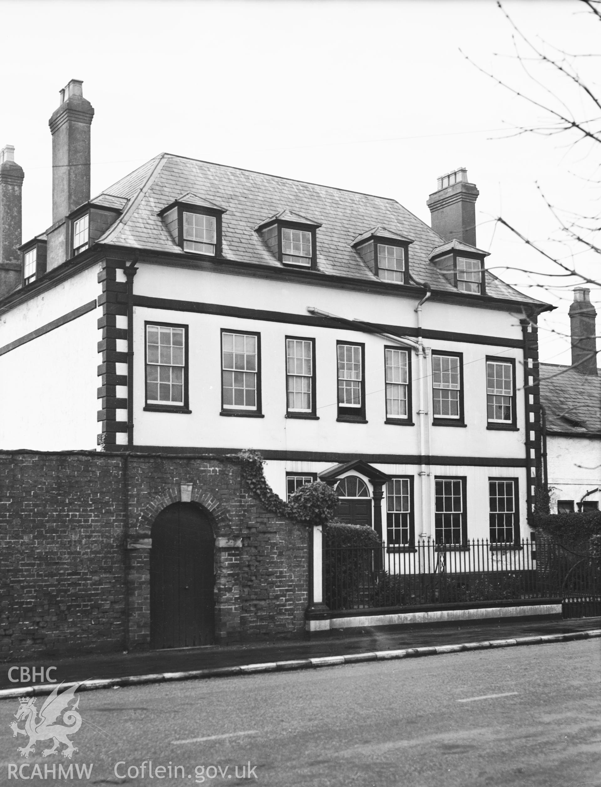 Exterior view showing main (street) elevation