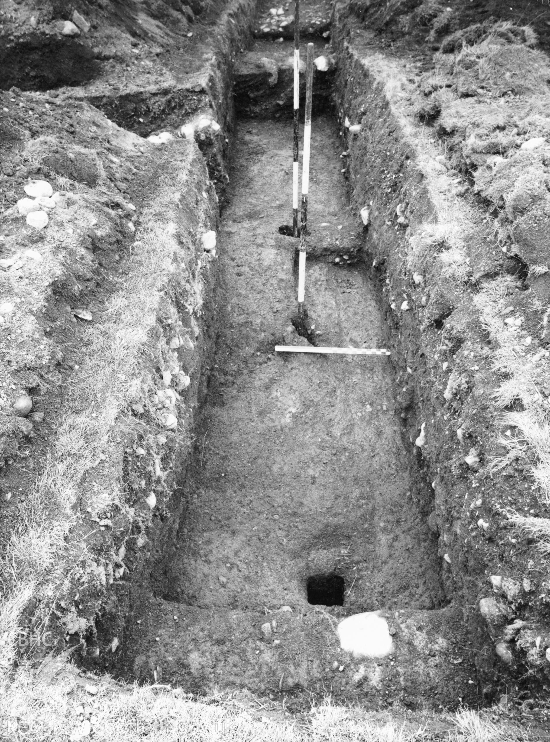 View of ovens during excavation works at the Roman Fort and Fortlet at Penllystyn, Bryncir Quarry.