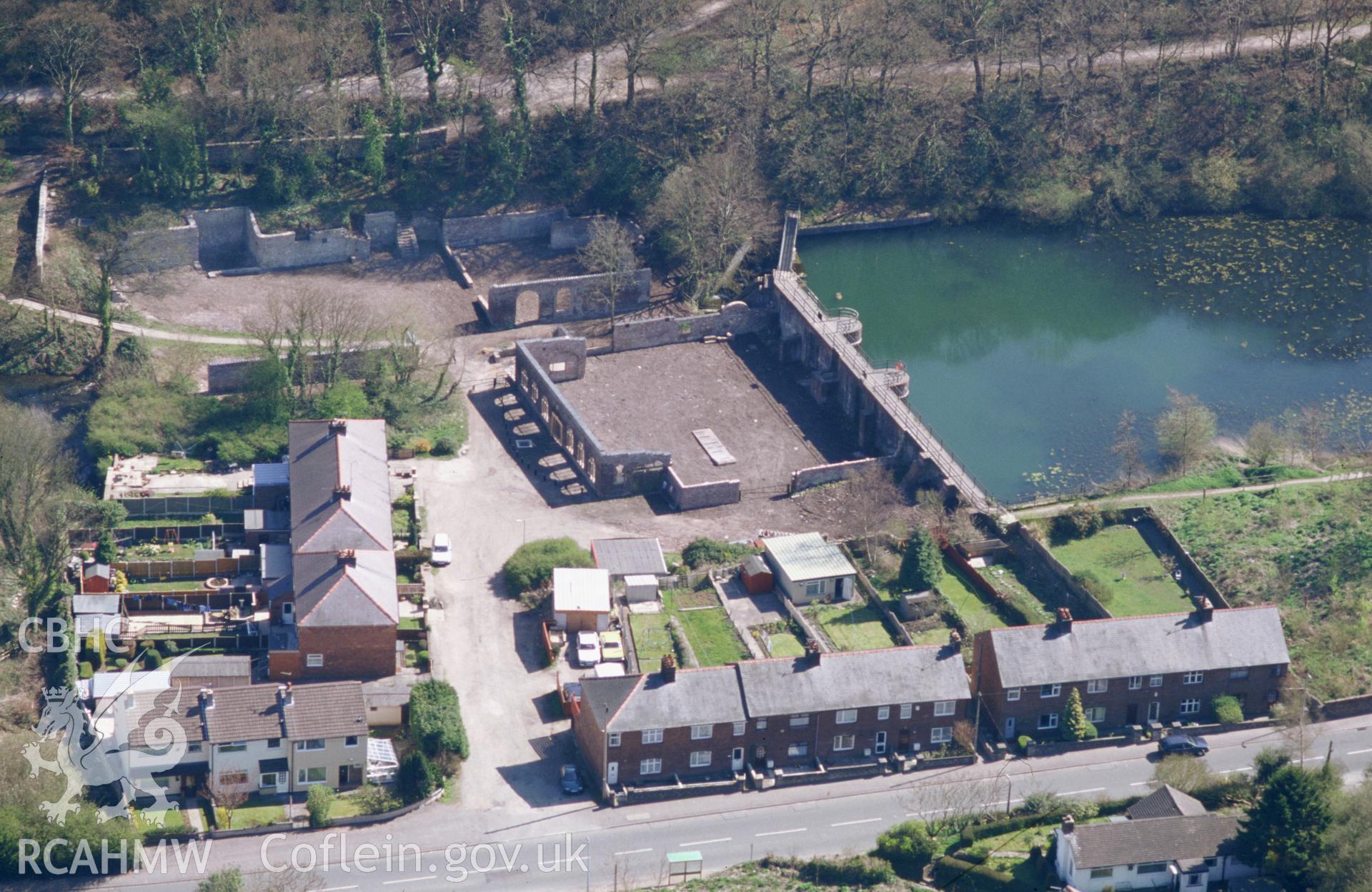 RCAHMW colour oblique aerial photograph of Meadow Mill, Greenfield Valley. Taken by Toby Driver on 08/04/2003