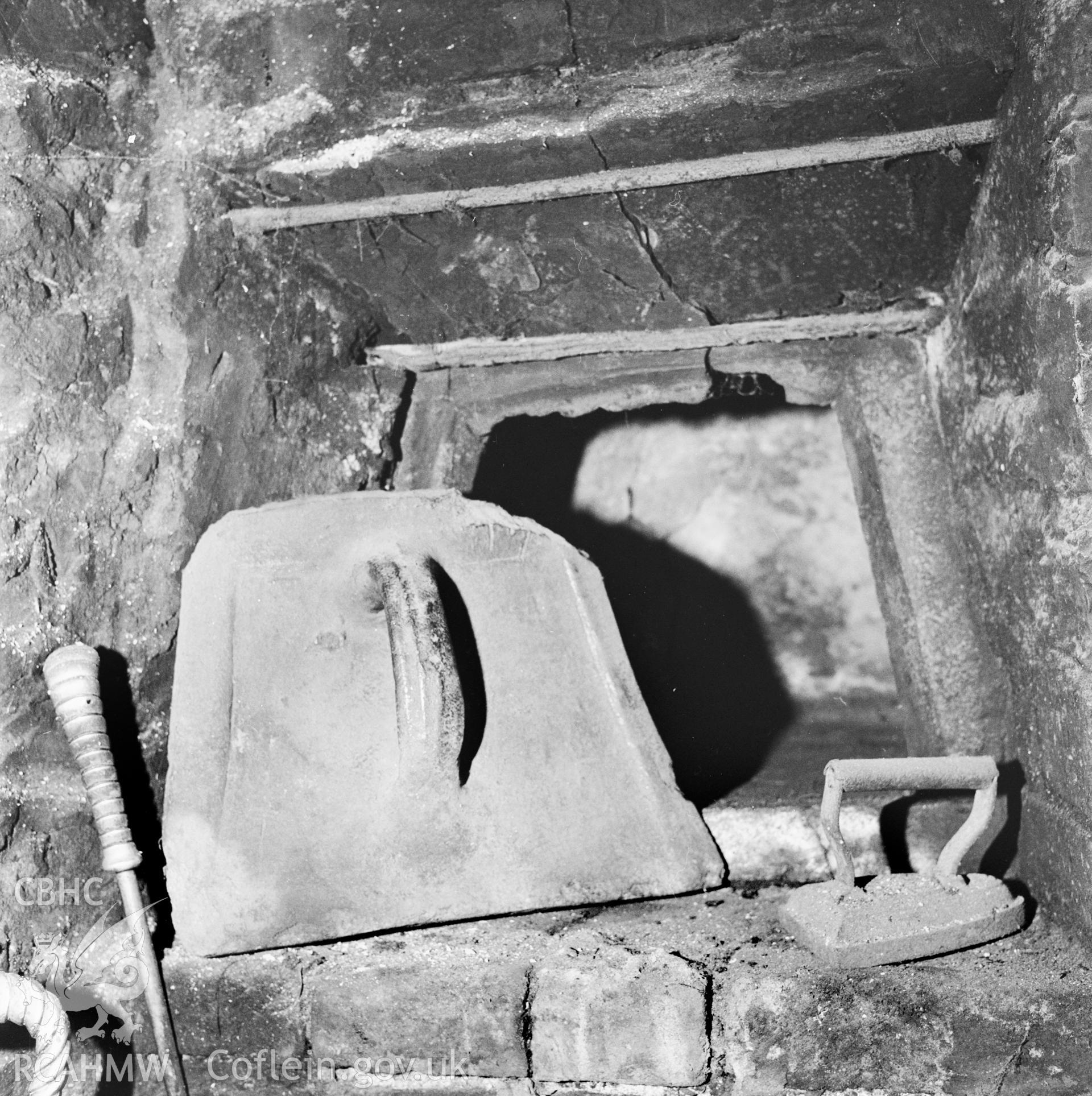 Interior view showing clay oven