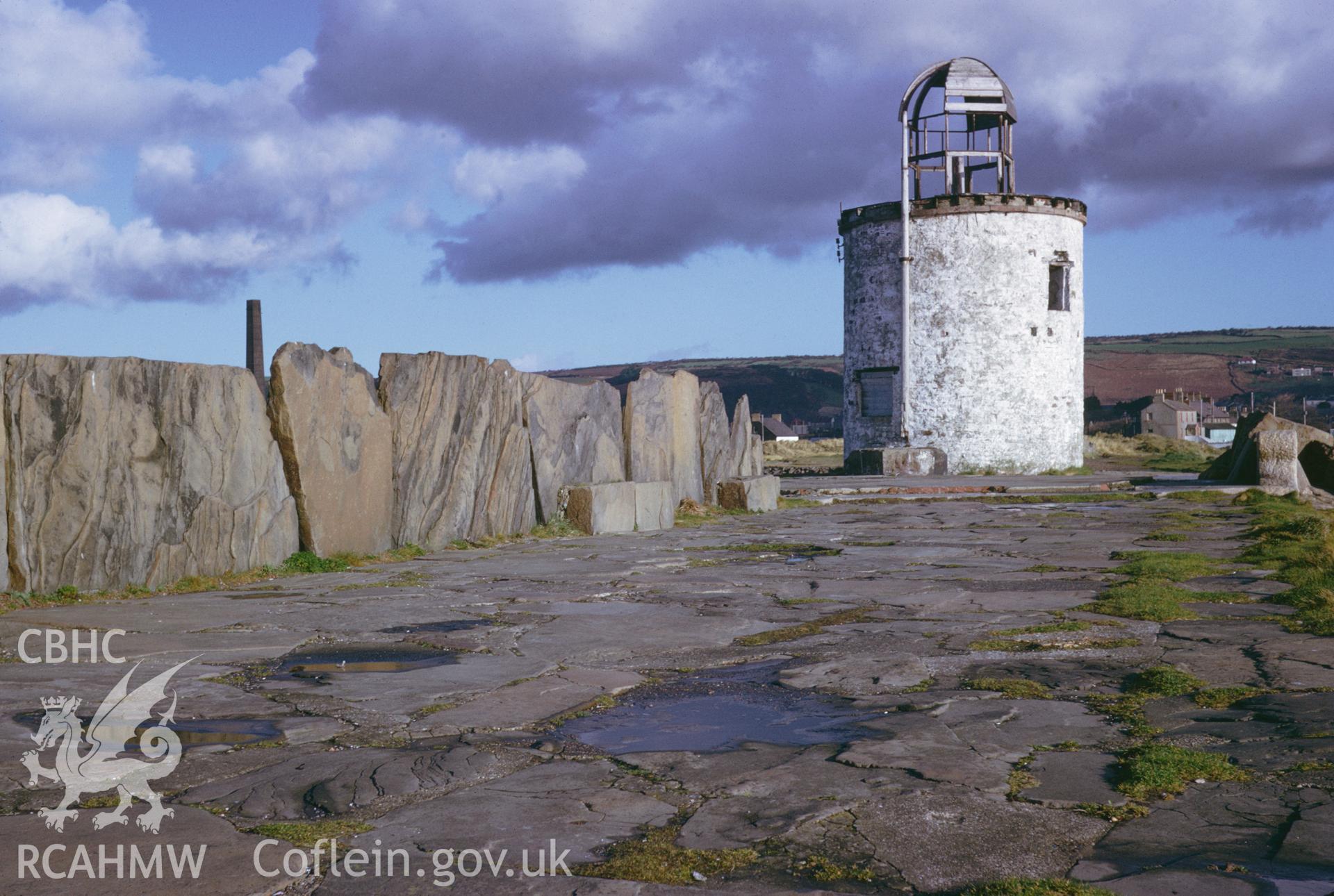Colour 35mm slide of a general view of Burry Port Lighthouse, by Dylan Roberts.