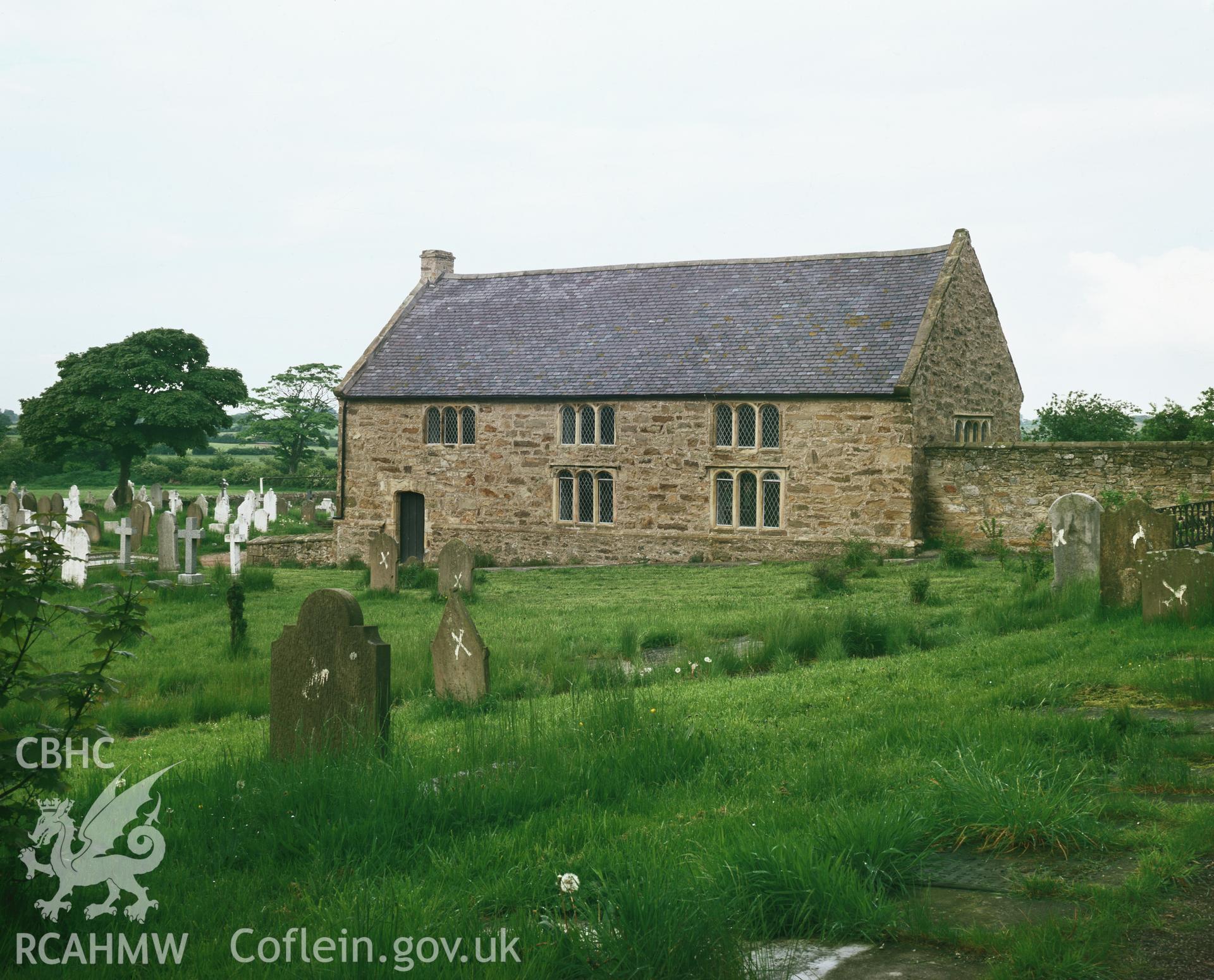 RCAHMW colour transparency showing Old Free School, Northop taken by I.N. Wright, 1979