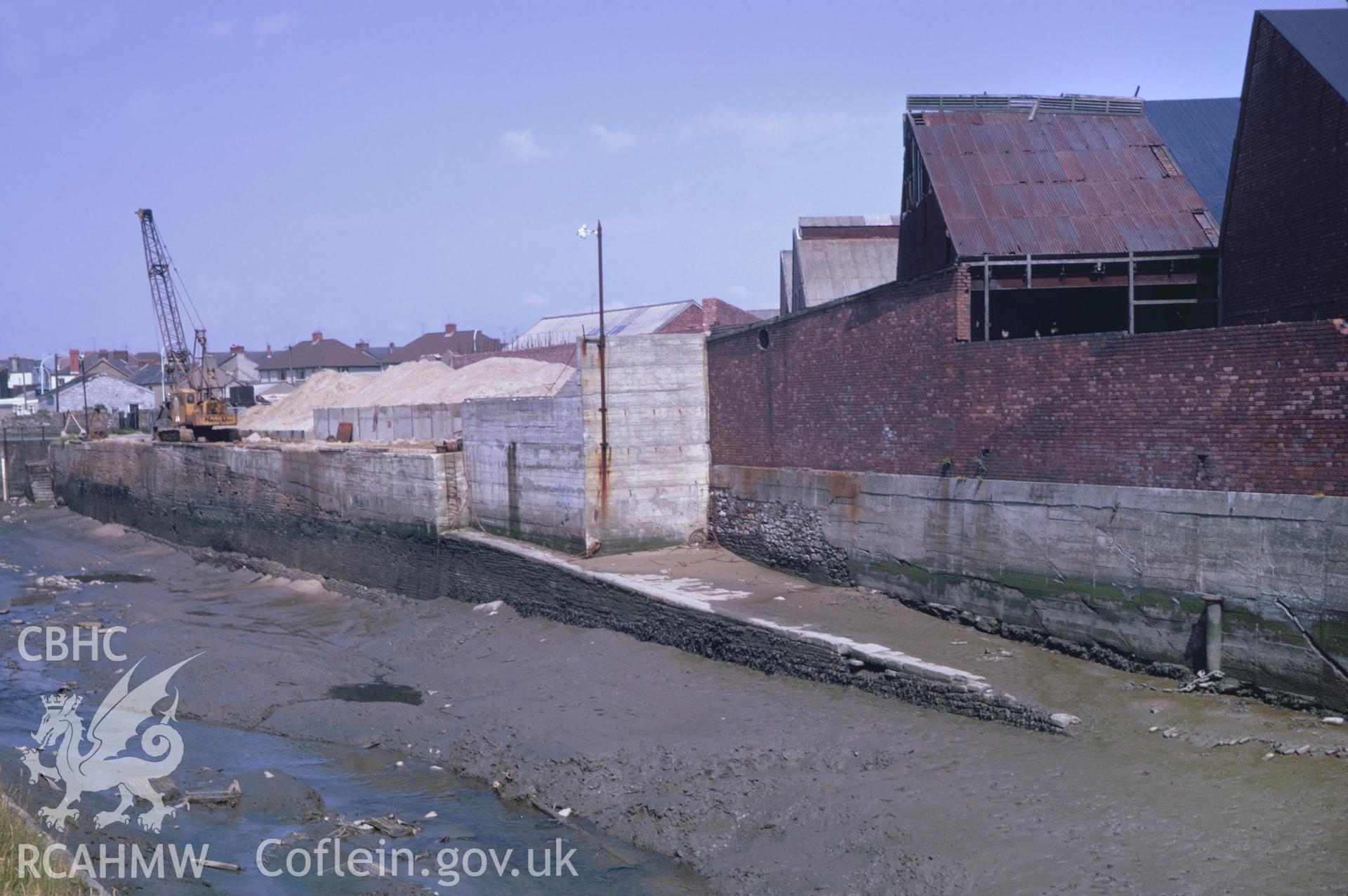 35mm slide of Carmarthenshire Dock, Llanelli, Carmarthenshire by Dylan Roberts.