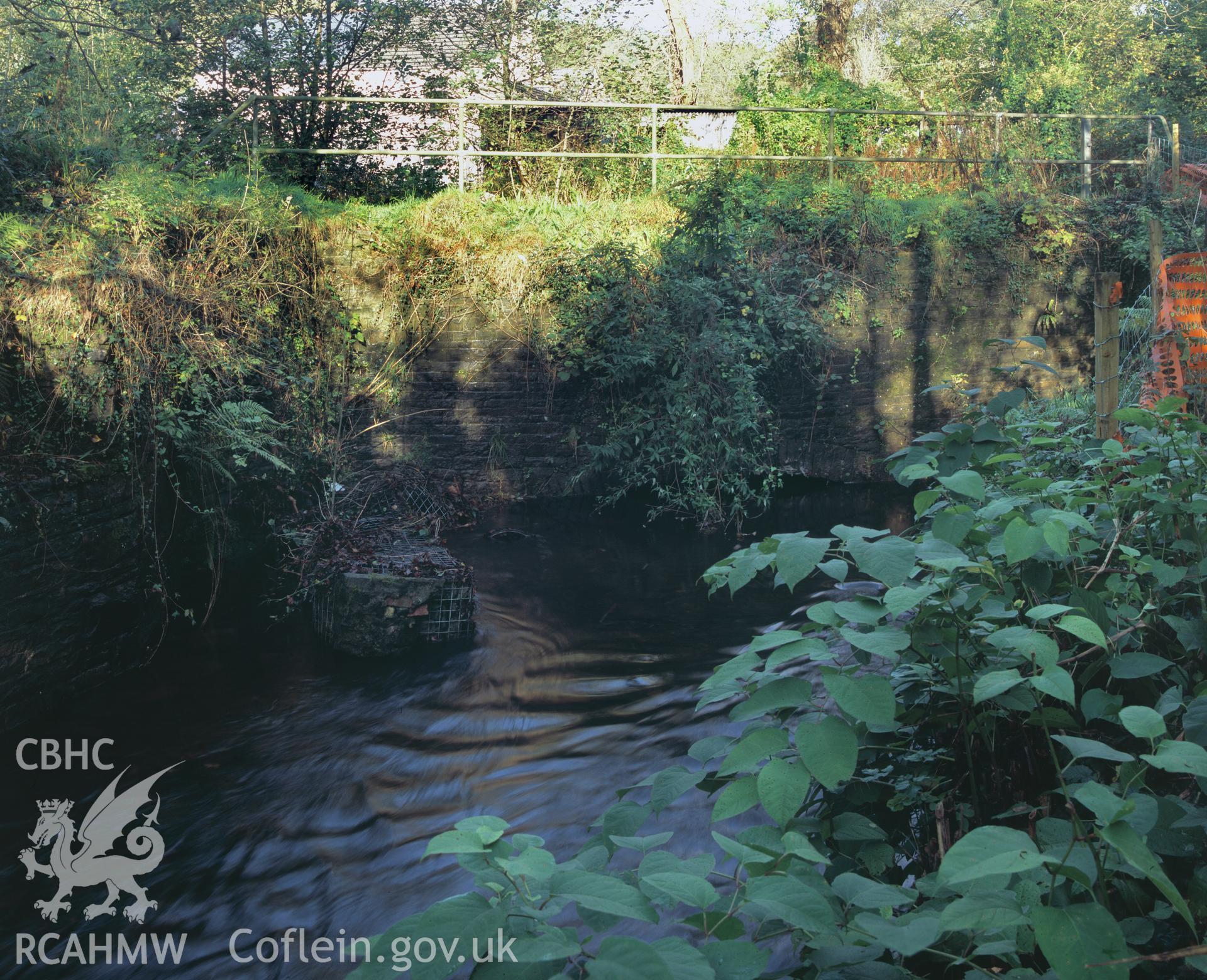 RCAHMW colour transparency showing  view of Nant Du Aqueduct, Swansea Canal, taken by I.N. Wright, October 2005.