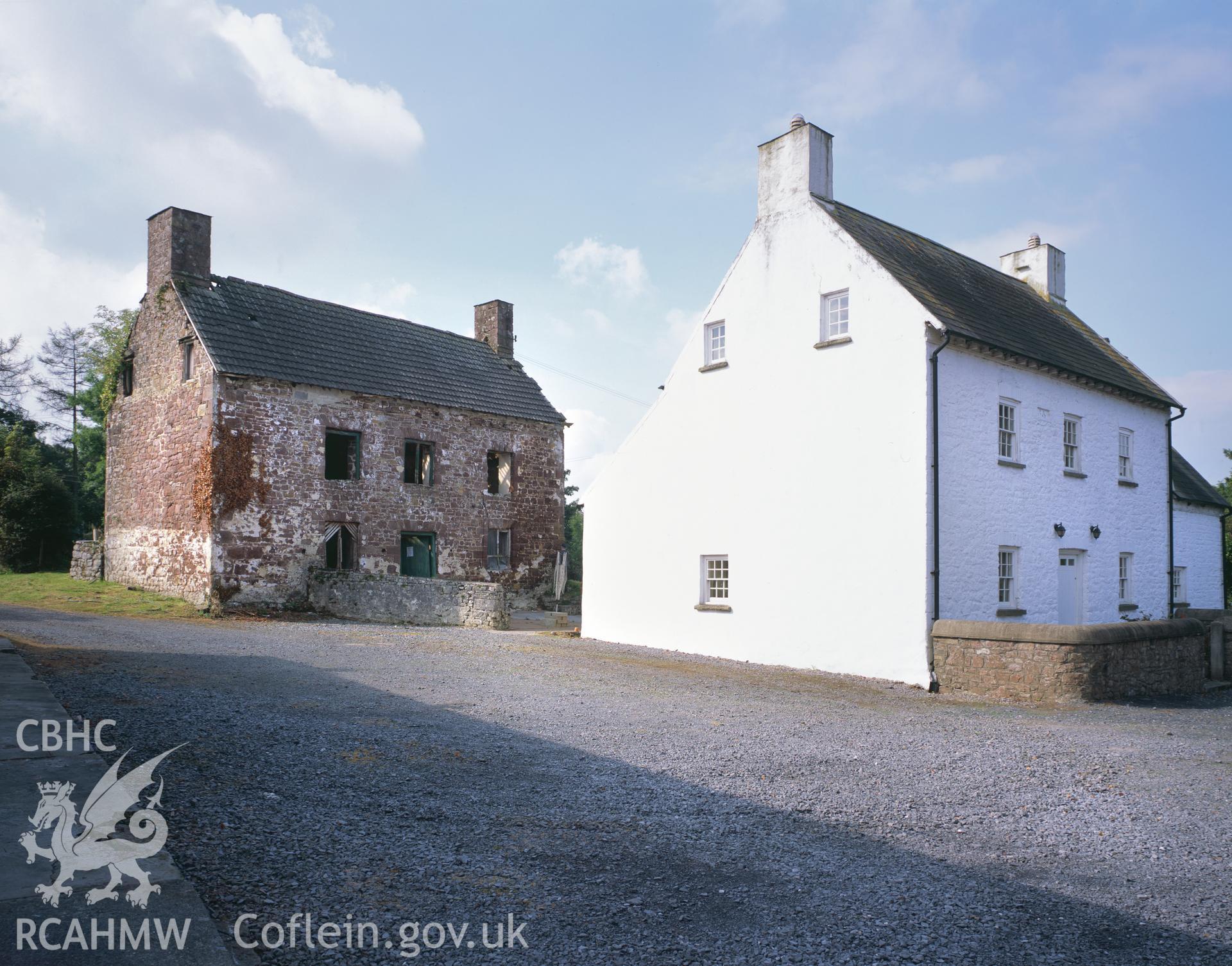 RCAHMW colour transparency showing houses at Heol Ddu, Gorslas, taken by I.N. Wright, 2002