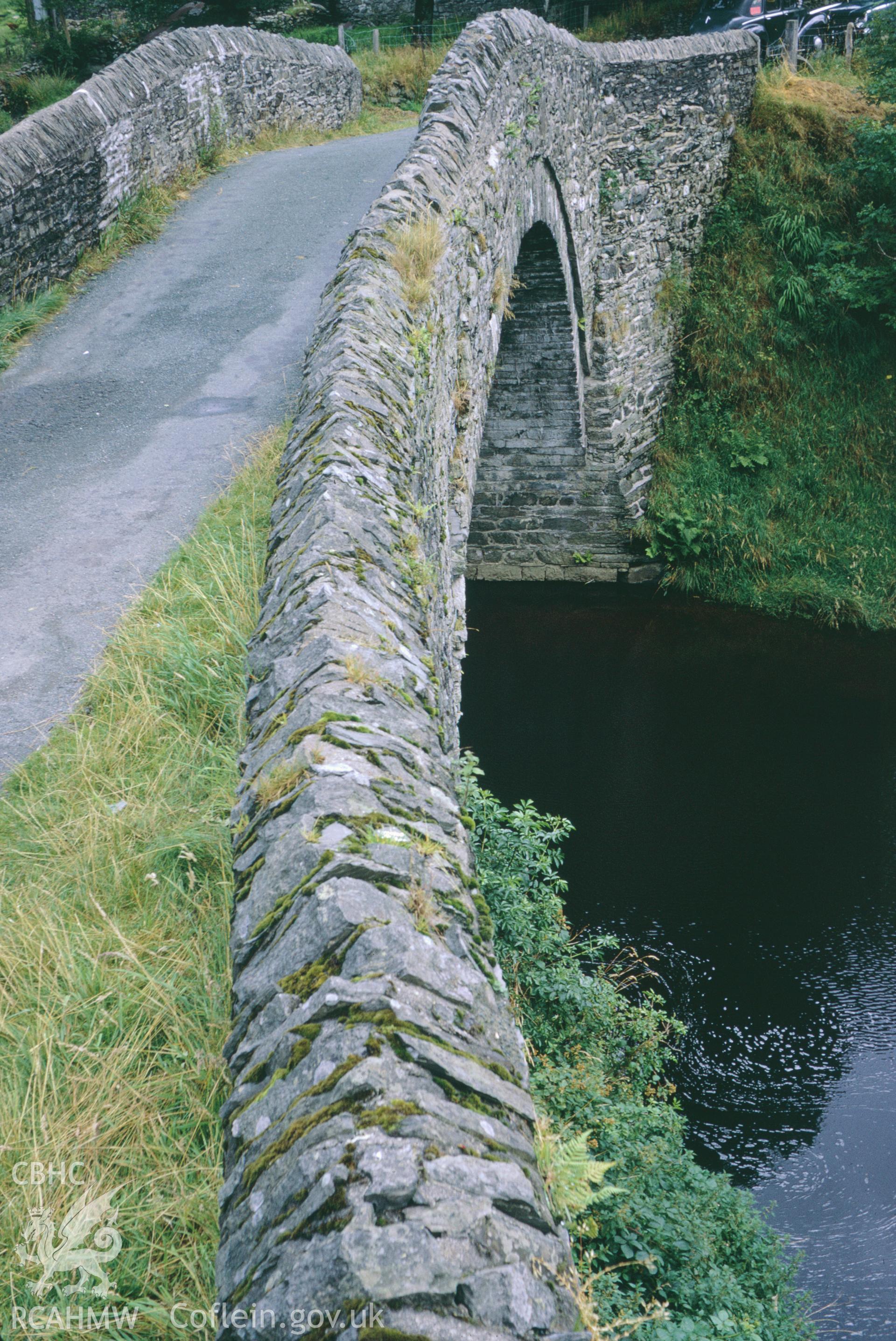 Colour 35mm slide of Ponterwyd Old Bridge, by Dylan Roberts, undated.