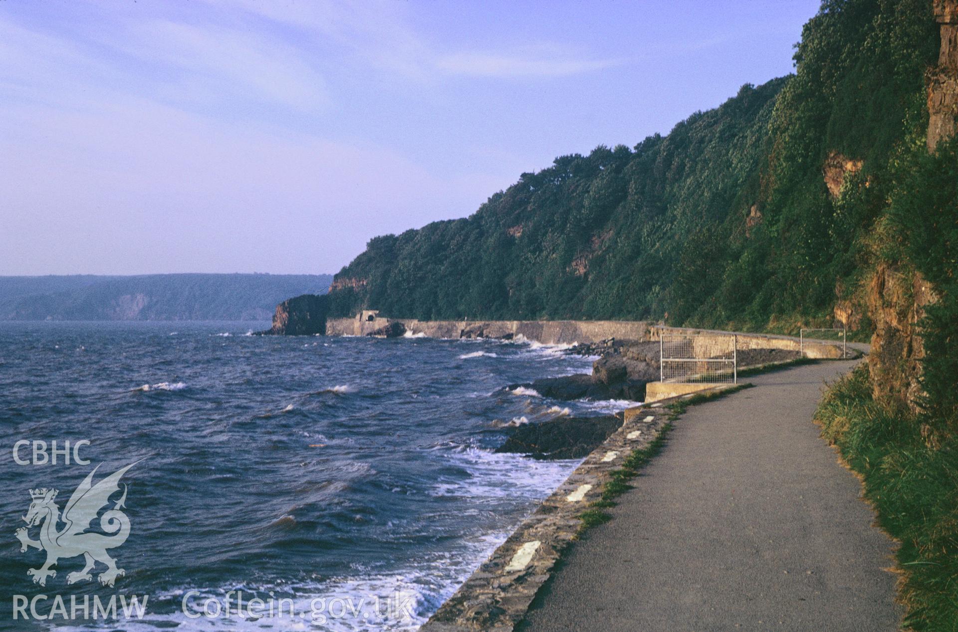 35mm colour slide showing section of Saundersfoot Railway near Wisemans Bridge,  by Dylan Roberts.