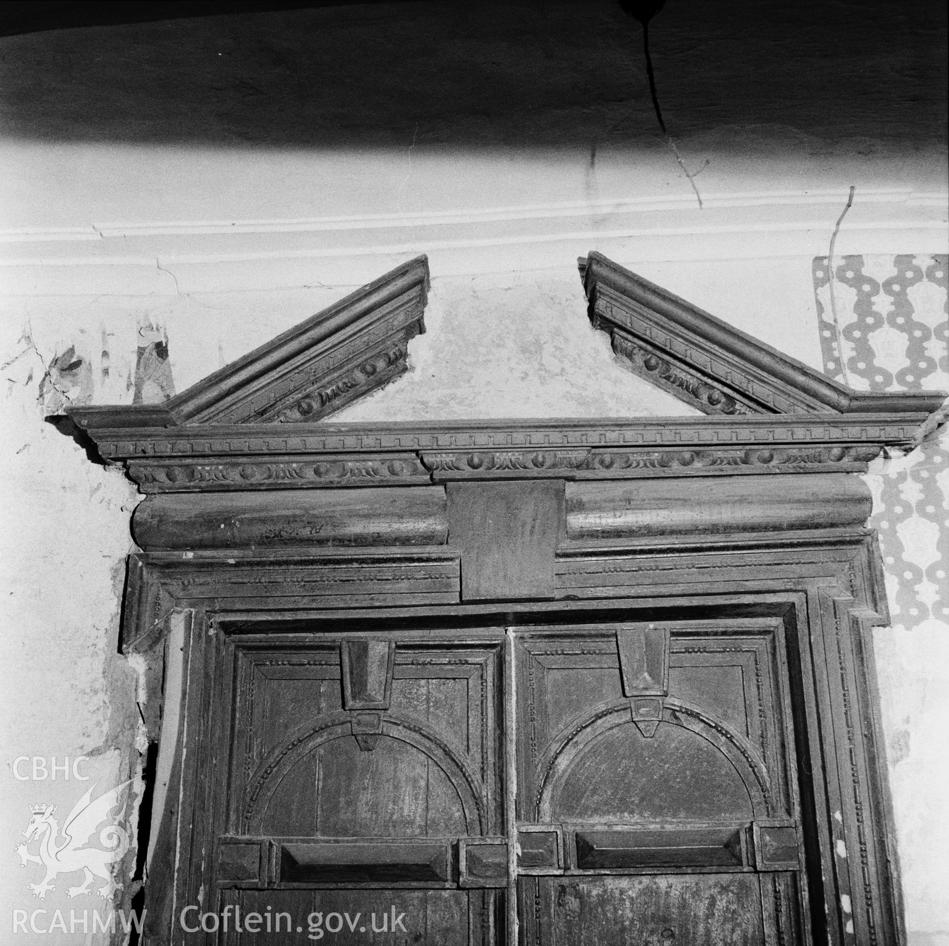 House, interior, detail of door