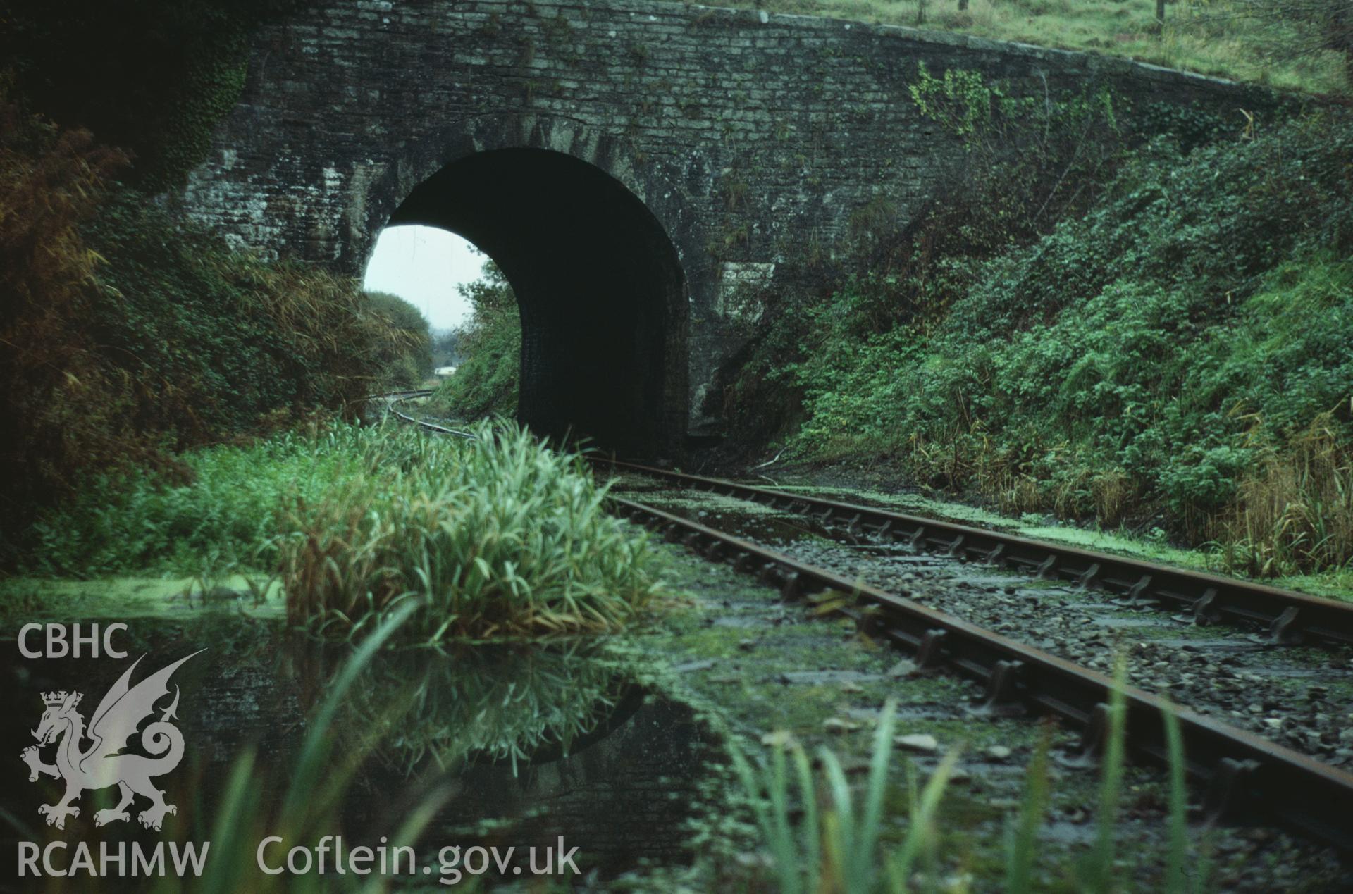 35mm colour slide showing Stanley's Bridge, Burry Port and Gwendraeth Valley Railway, Carmarthenshire by Dylan Roberts.