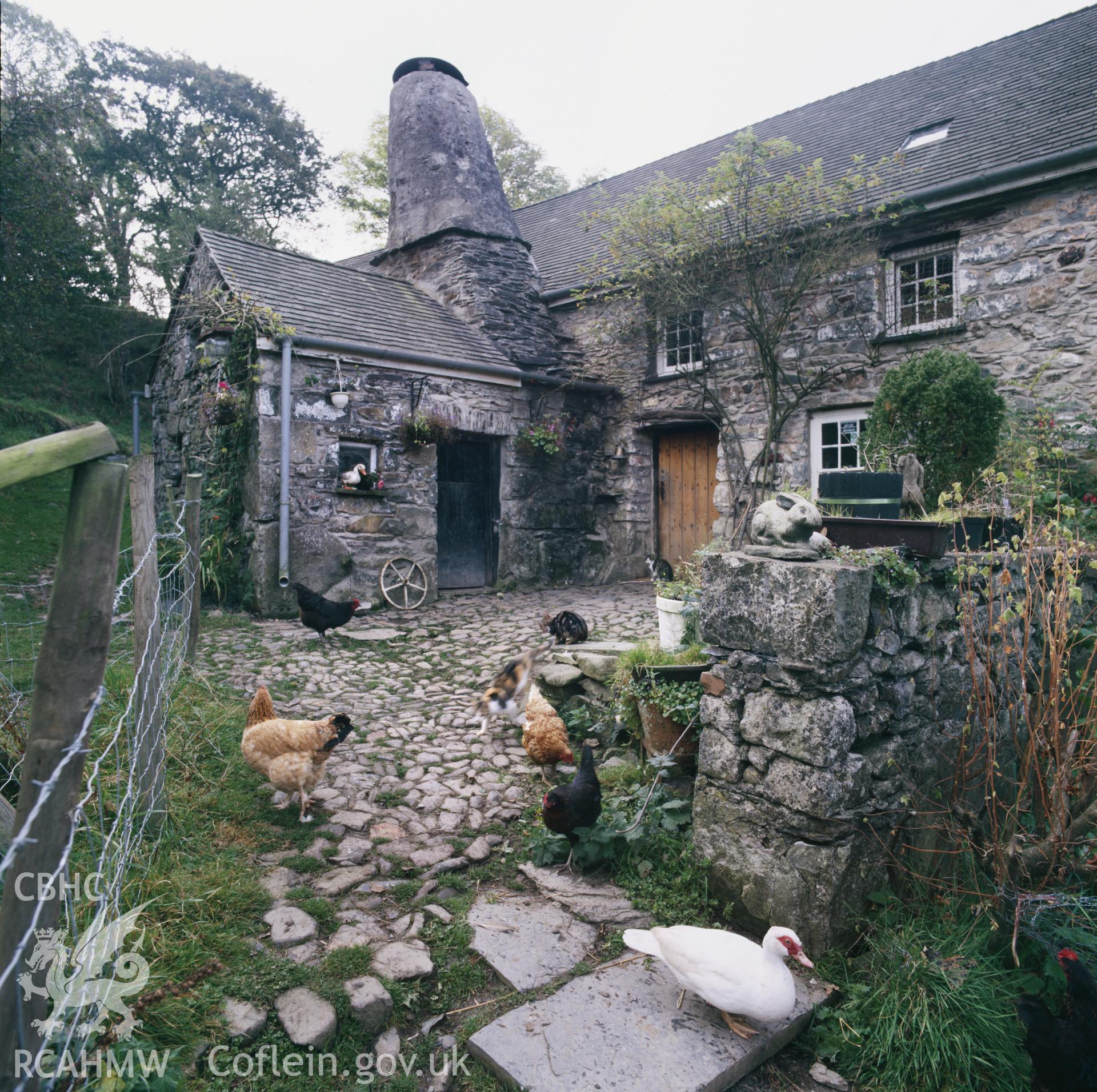 RCAHMW colour transparency showing Garn, Llanychar taken by Fleur James, 1986