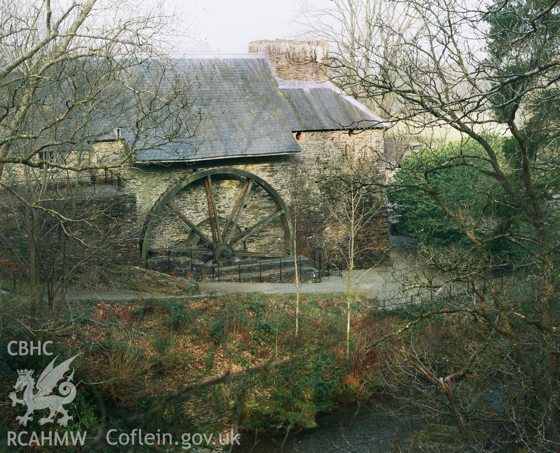 Colour transparency showing Dyfi Furnace, produced by Iain Wright, June 2004