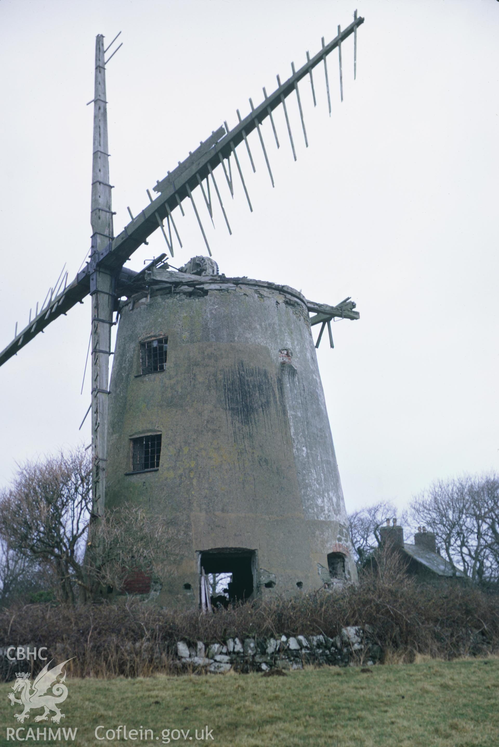 35mm colour slide showing Llynnon Windwill, Llanddeusant, Angelsey by Dylan Roberts.