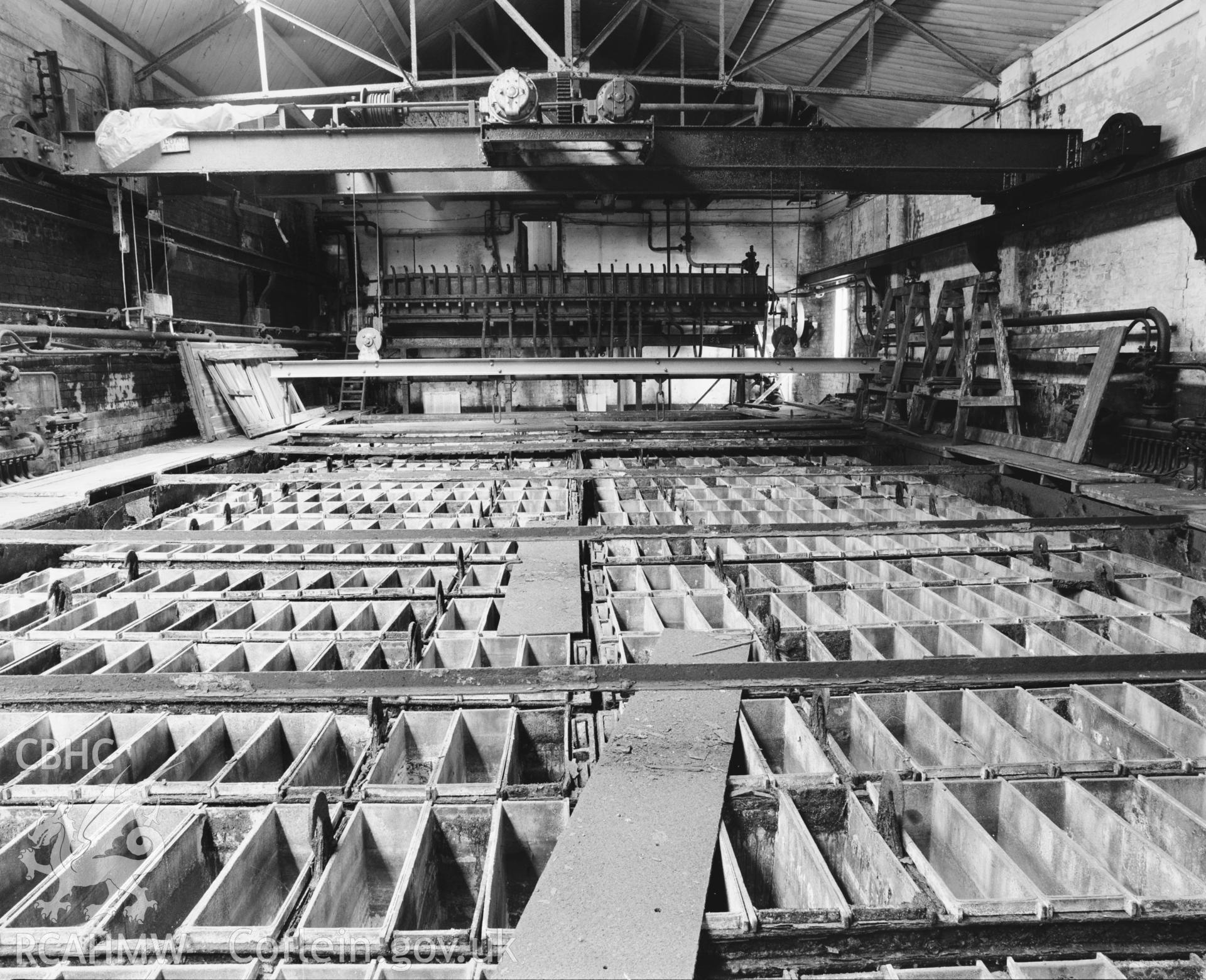 Interior view, showing moulds in tank