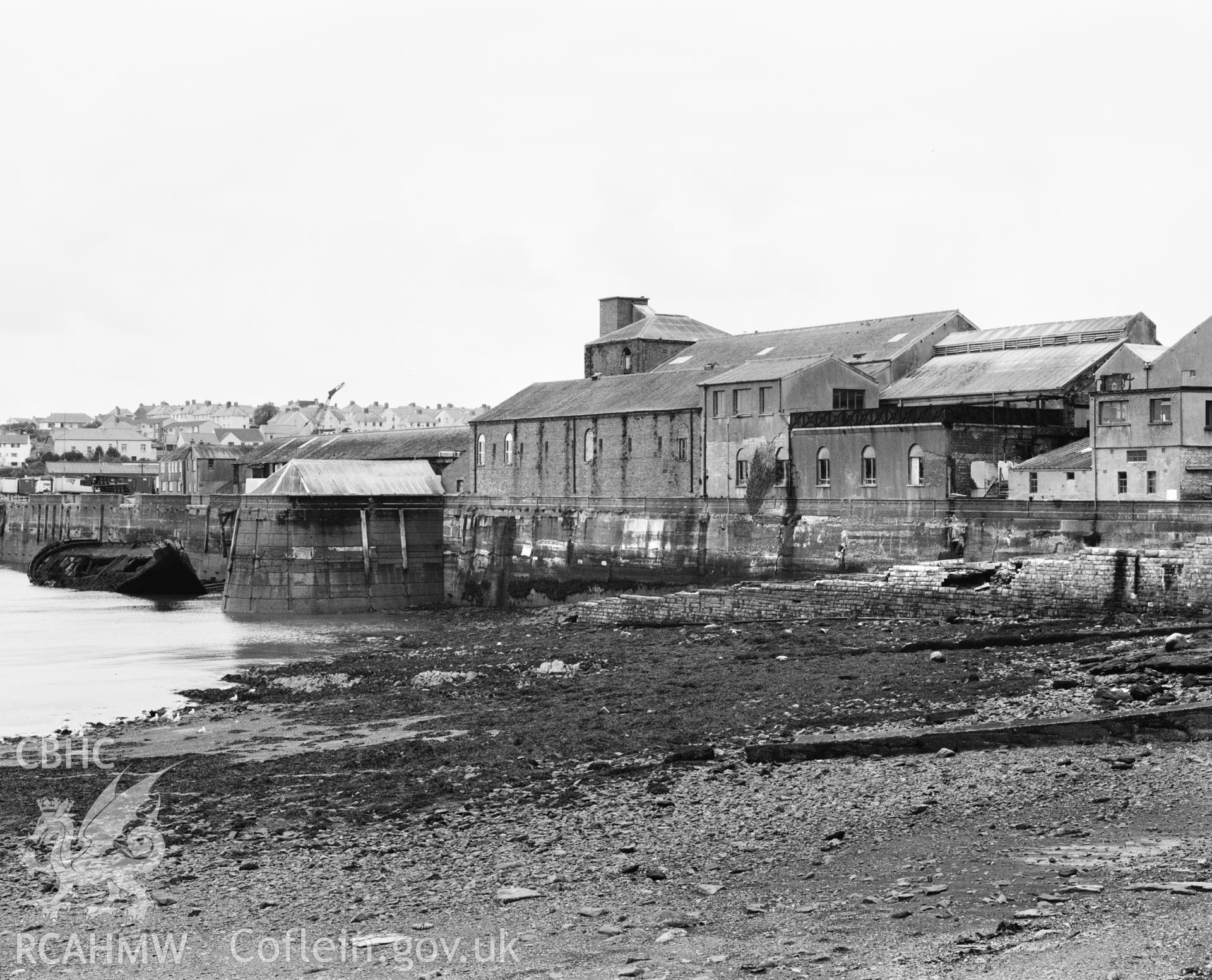 Exterior view, waterfront elevation from east