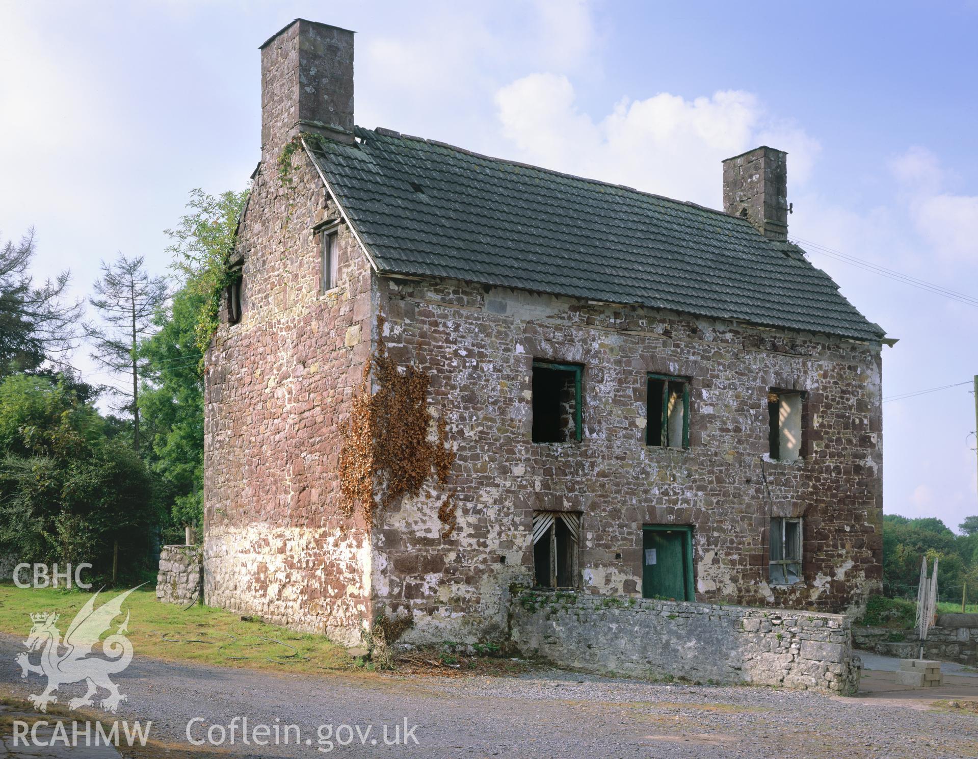 RCAHMW colour transparency showing farmhouse at Heol Ddu, Gorslas, taken by I.N. Wright, 2002