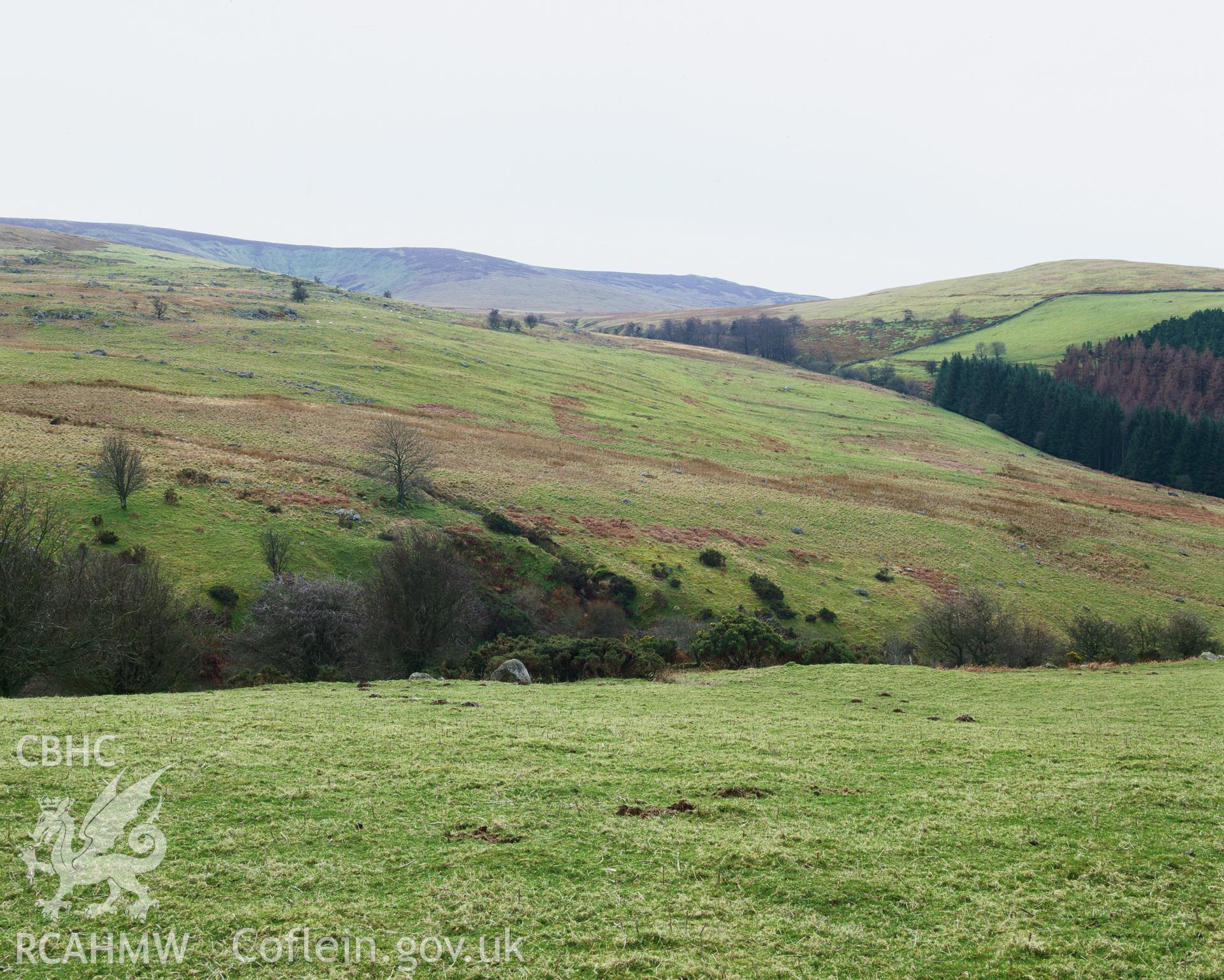 RCAHMW colour transparency showing Ffridd Camen Rield Systems, Llandrillo, taken by I.N. Wright, March 2002.