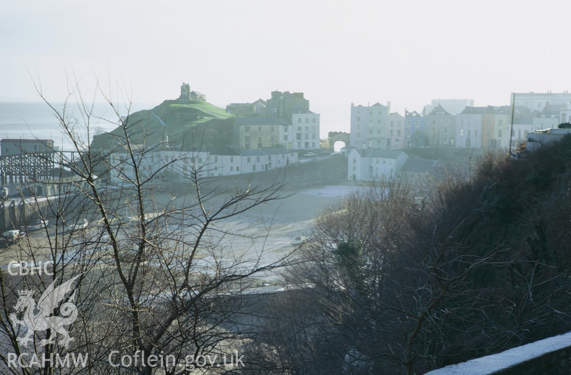 35mm colour slide showing Tenby Harbour, Pembrokeshire by Dylan Roberts.