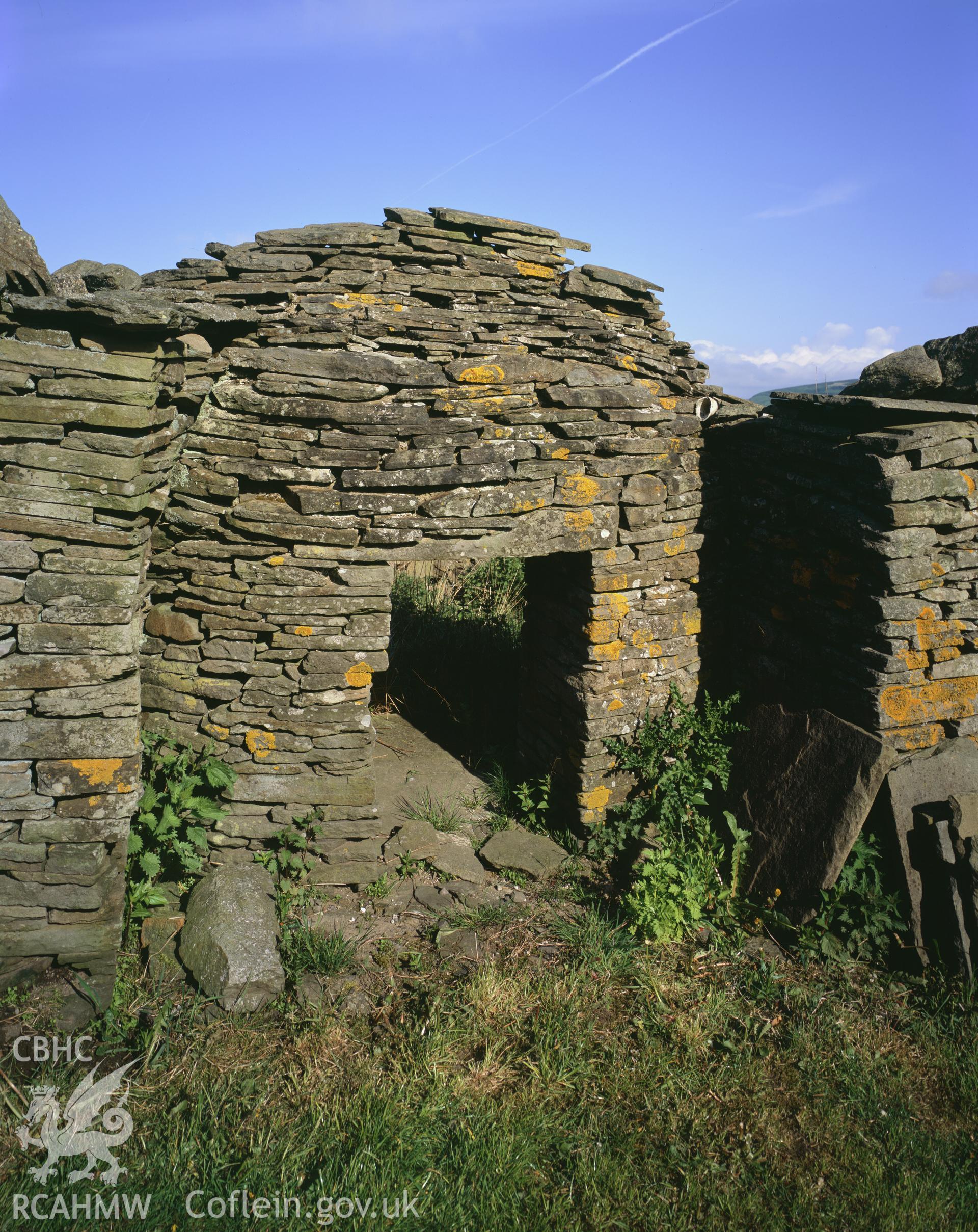 RCAHMW colour transparency showing pigsty at Pen-Cae Drain,   taken by I.N. Wright, 2003