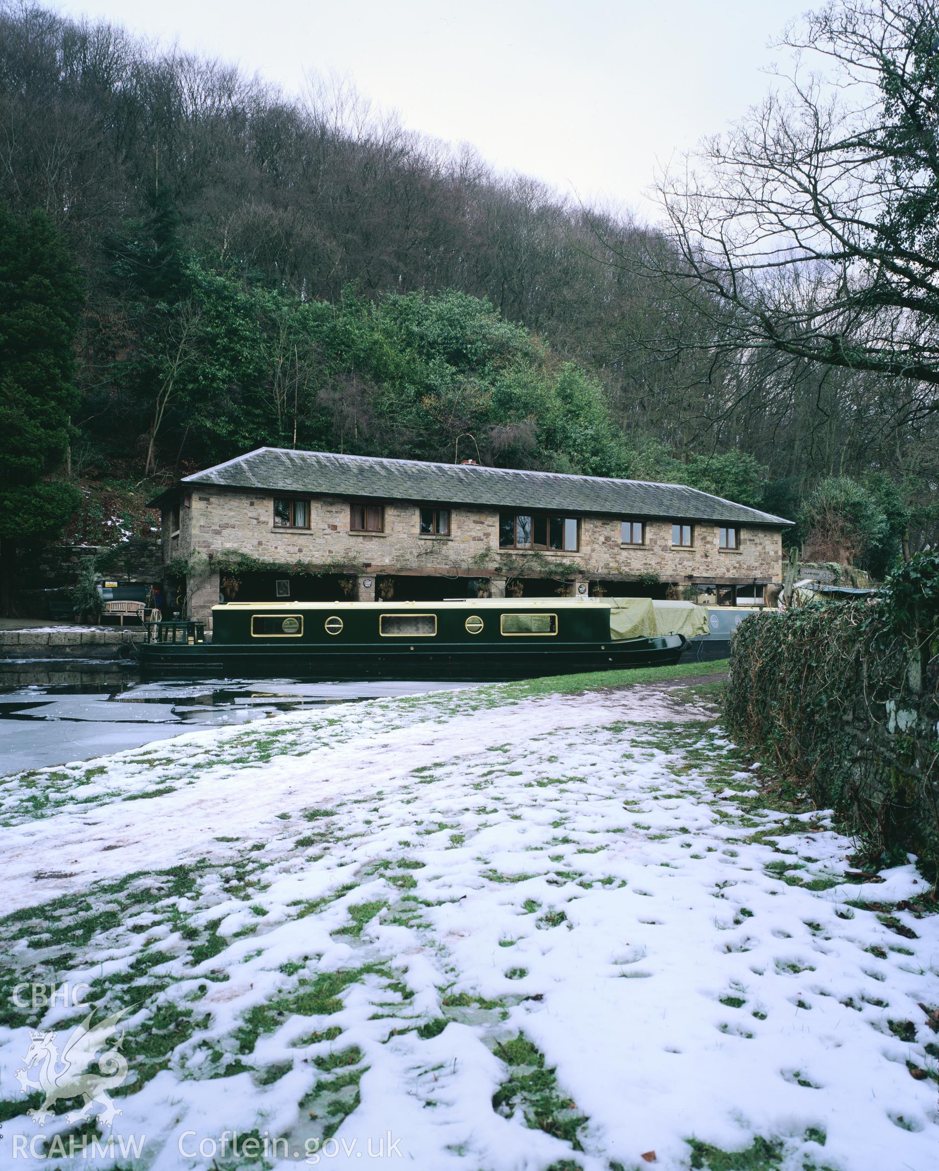 RCAHMW colour transparency showing Llanfoist Wharf, taken by I.N. Wright, March 2004.