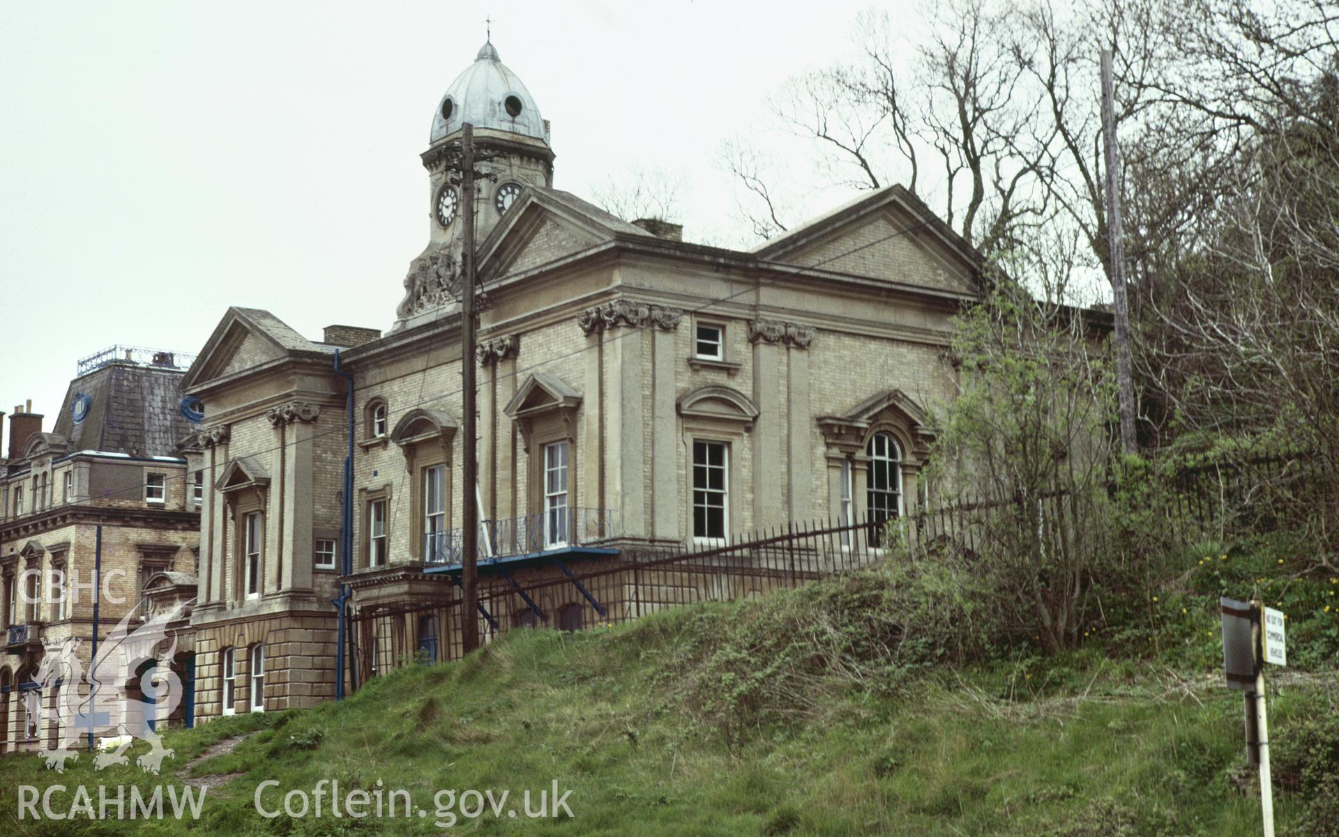 35mm colour slide showing the Customs House at Penarth Docks, Glamorgan by Dylan Roberts.