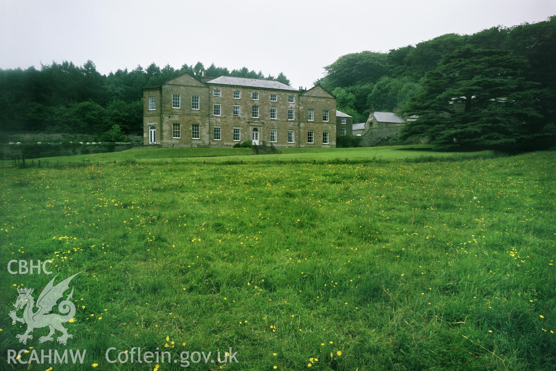 RCAHMW colour transparency showing view of Llanharan House, taken by I.N. Wright, 1979.