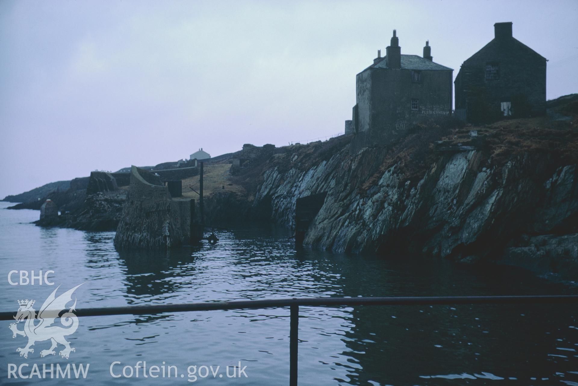 35mm colour slide of Dry Dock, Amlwch Harbour, Angelsey by Dylan Roberts.