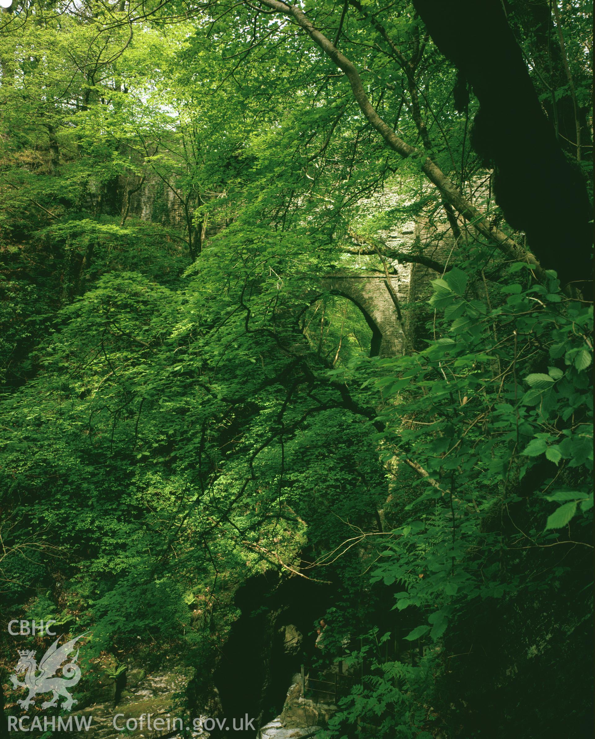 RCAHMW colour transparency showing Devil's Bridge, Ceredigion  taken by I.N. Wright, 1979