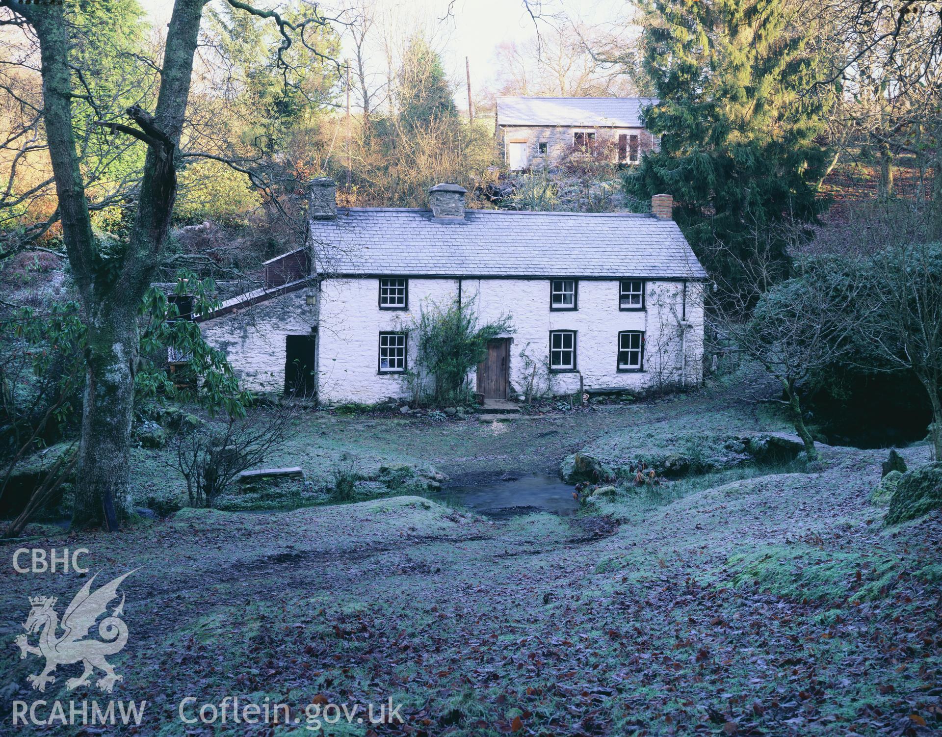 RCAHMW colour transparency of an exterior view of Wenffrwd, Ysgubor y Coed.