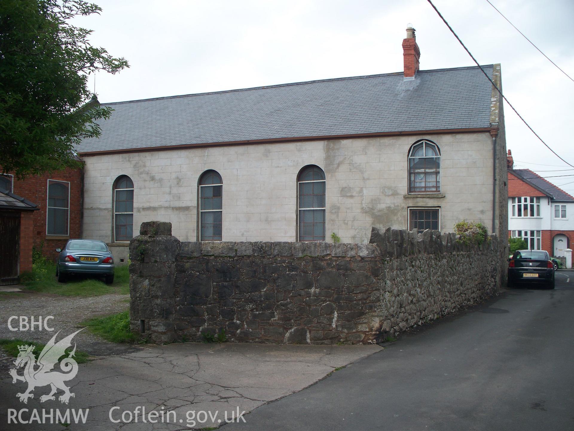 Rear of chapel and rear of brick Sunday school.