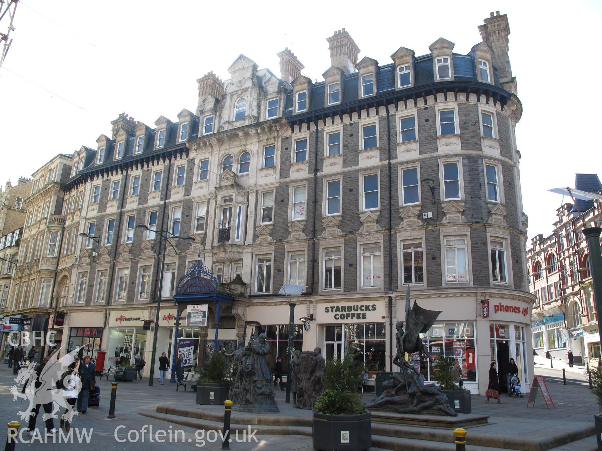 View of Westgate Hotel, Newport, from the north, taken by Brian Malaws on 01 March 2010.