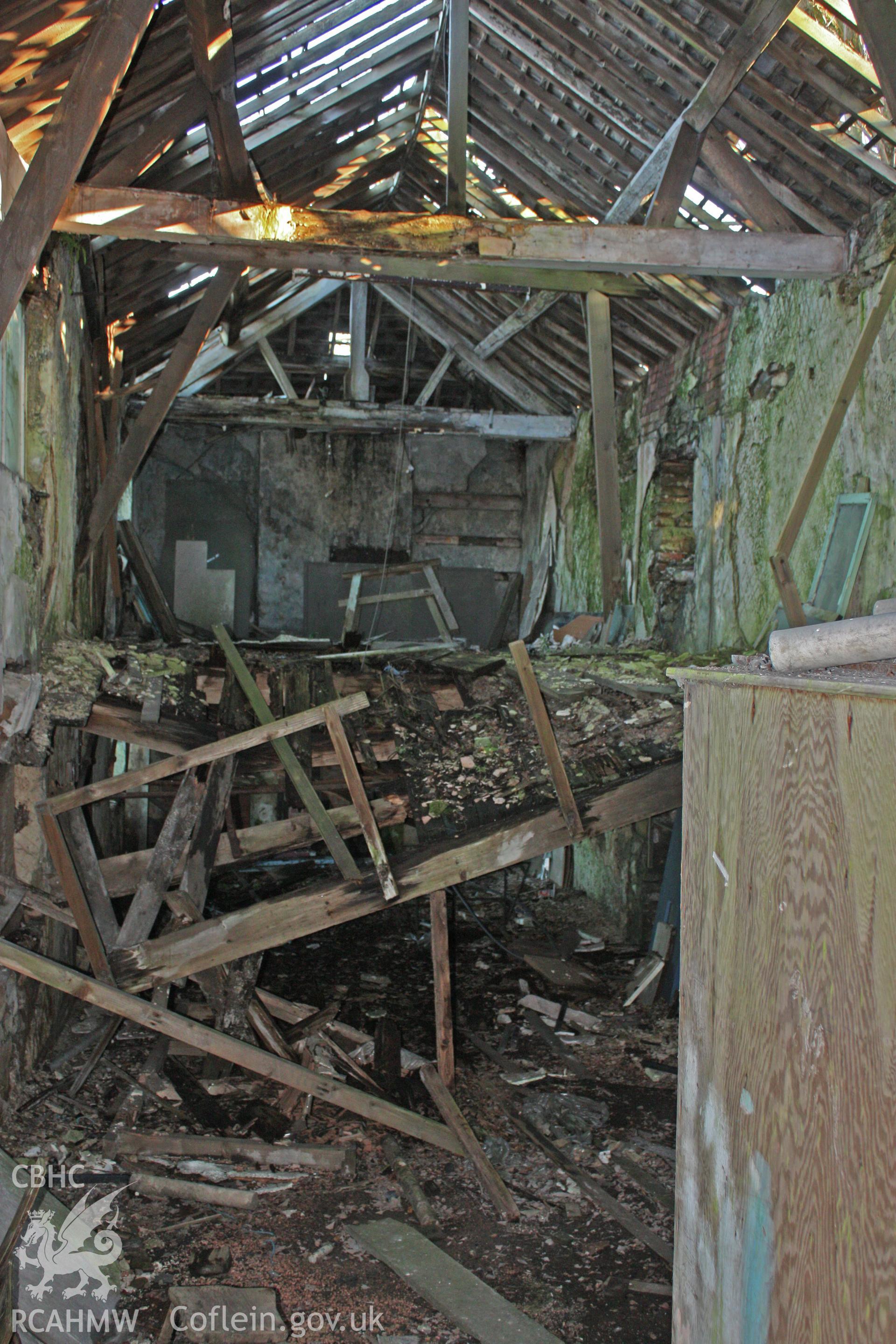 Internal, taken from double doors on west elevation