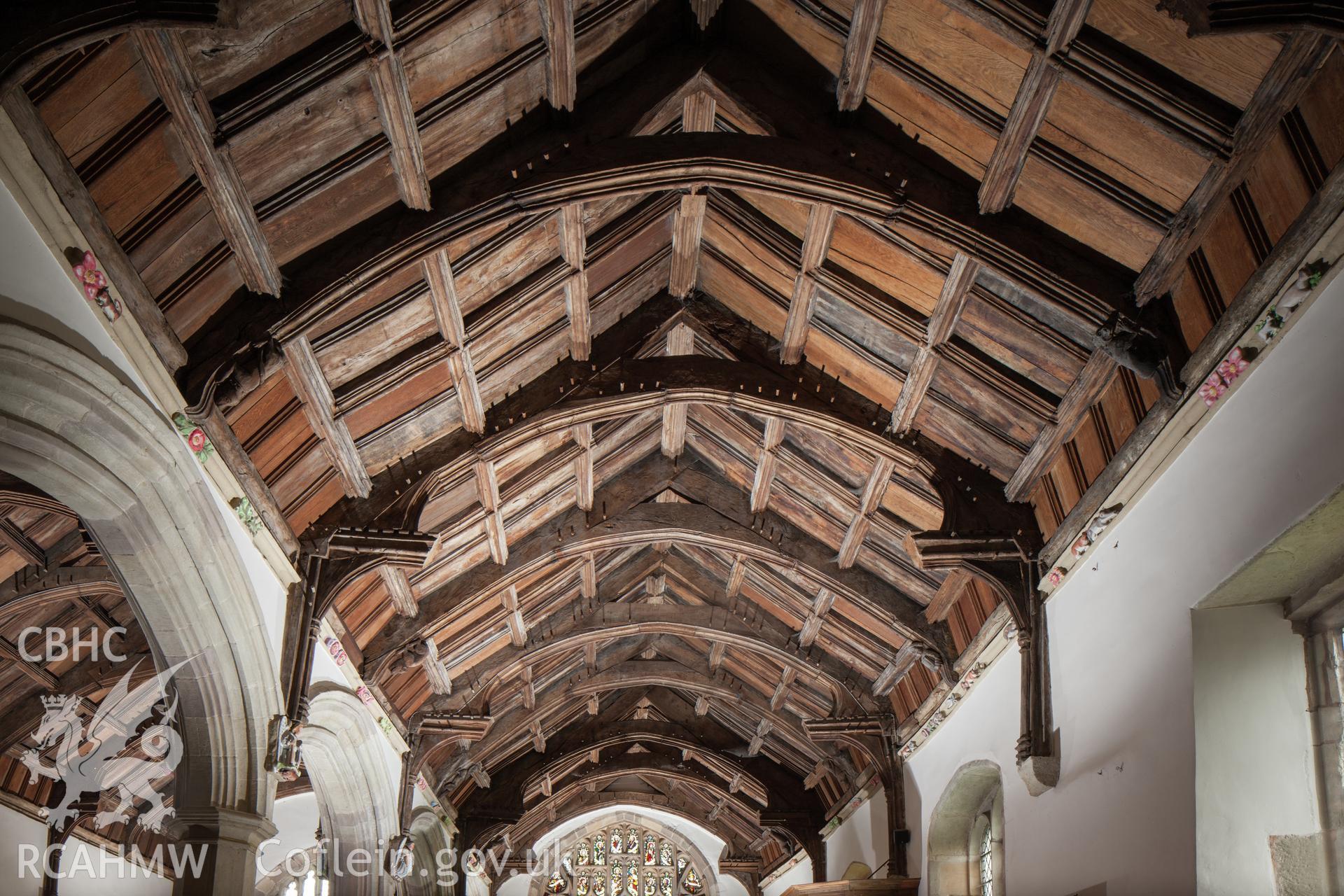 View of roof interior.