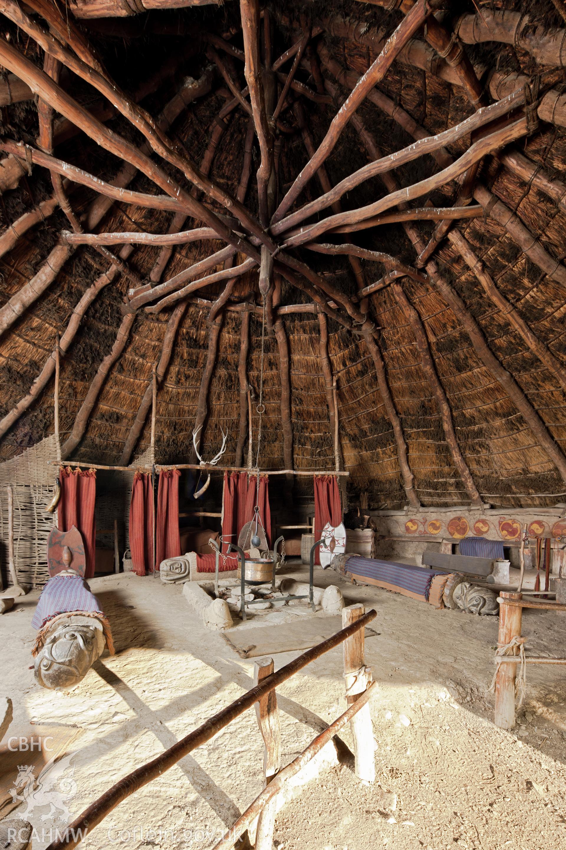 Interior of the chieftain's house. Castell Henllys, Iain Wright 17/01/2012