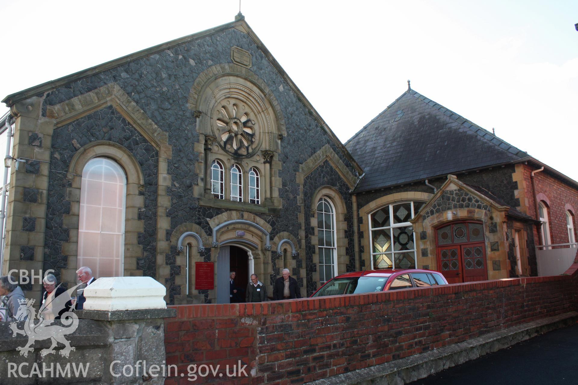 Exterior, chapel north-west elevation, hall north-east elevation
