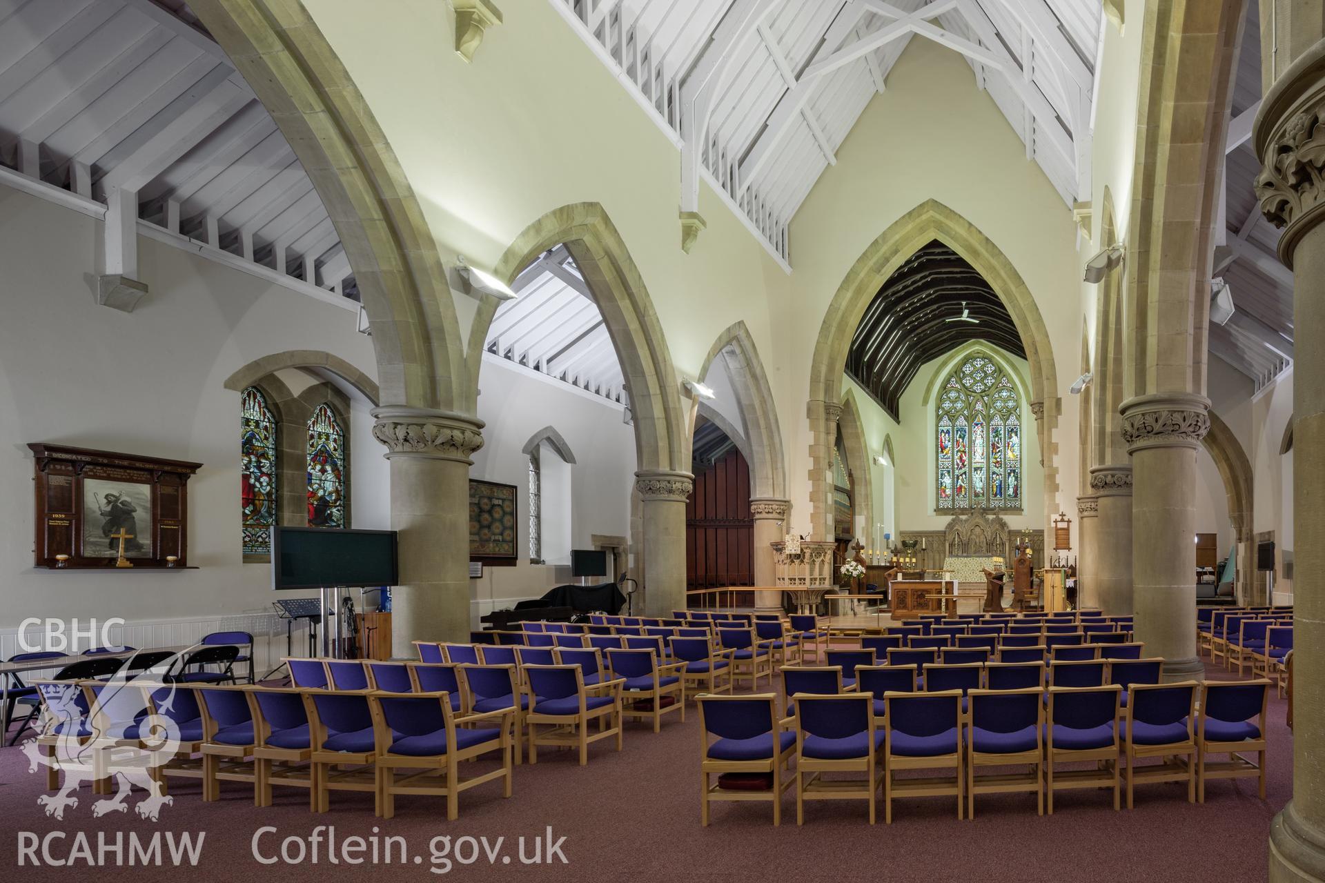 Interior nave and west aisle.