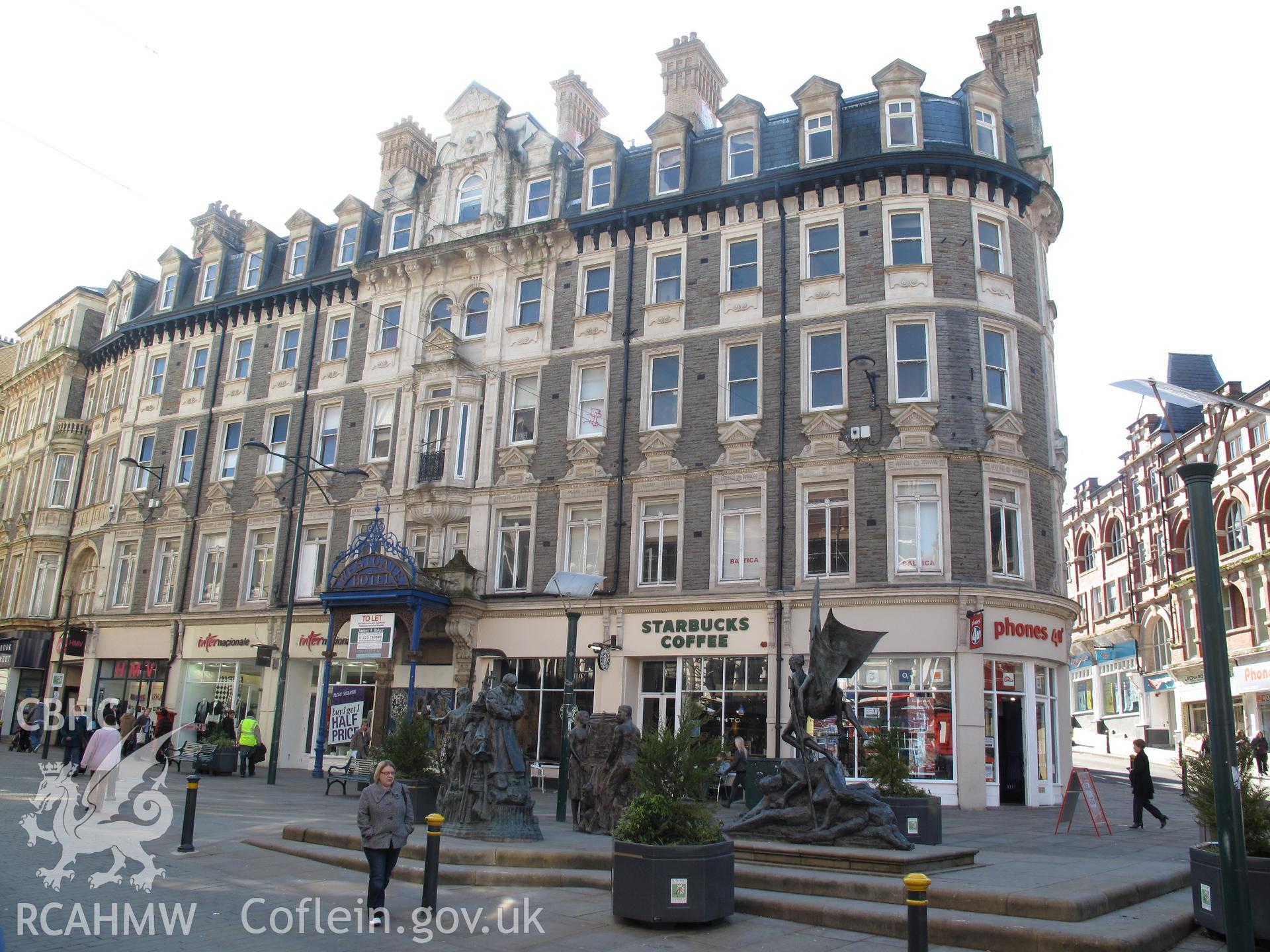 View of Westgate Hotel, Newport, from the north, taken by Brian Malaws on 01 March 2010.