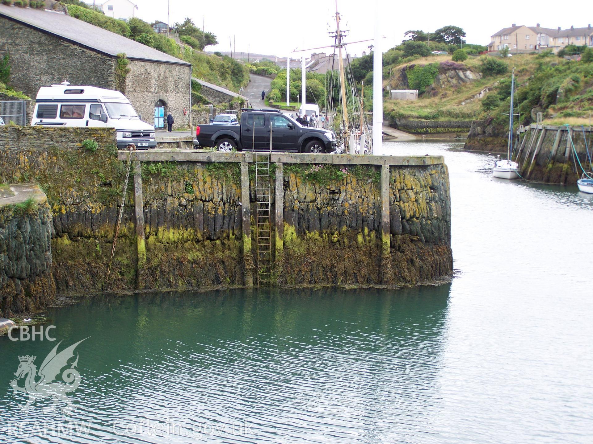 The eastern quay to which the baulks were fitted into a slot.