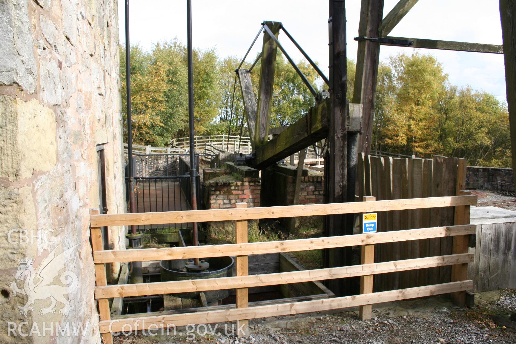 Meadow Shaft Lead Mine shaft top: pumping rod and balance bob.