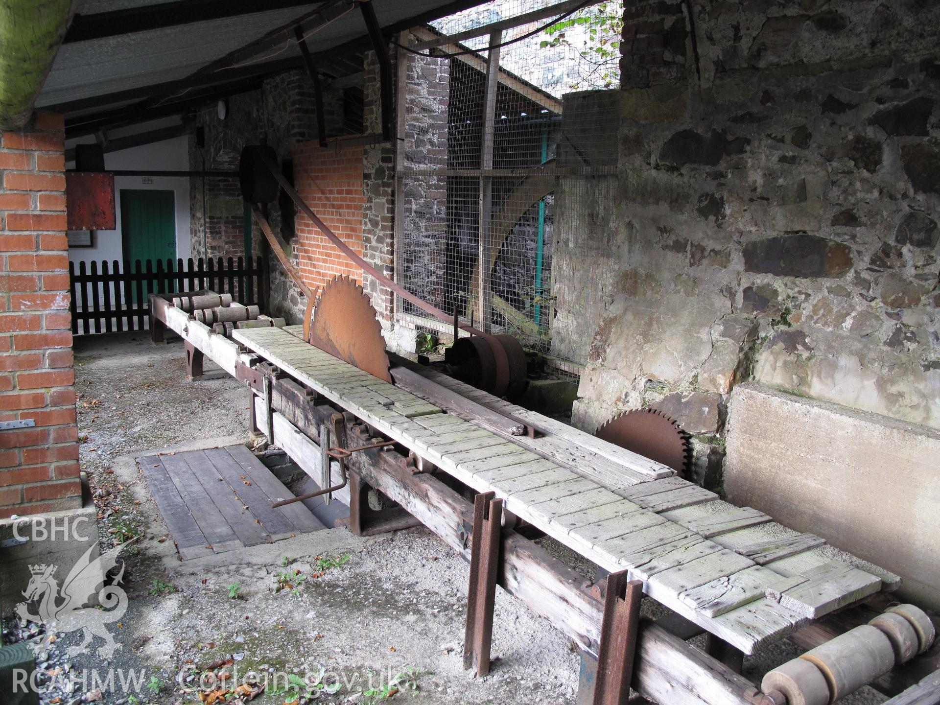 Sawbench at Melin Glanrafon, Glynllifon, taken by Brian Malaws on 16 October 2010.