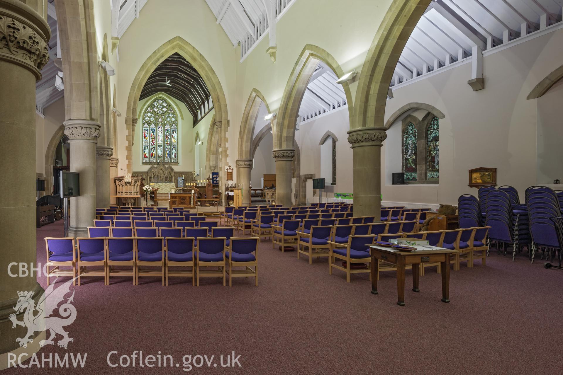 Interior nave and east aisle.