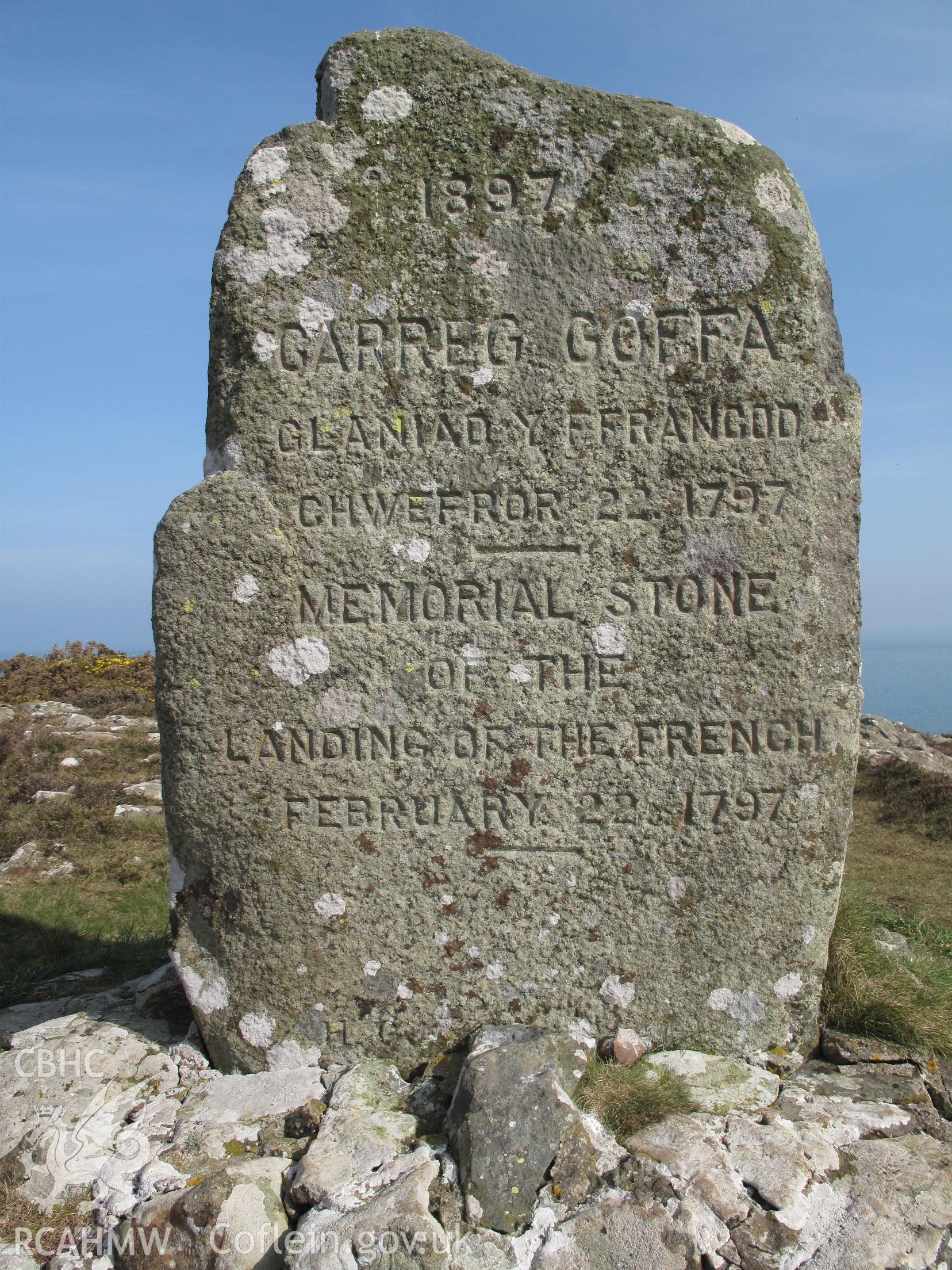 View of Carreg Goffa from the south.