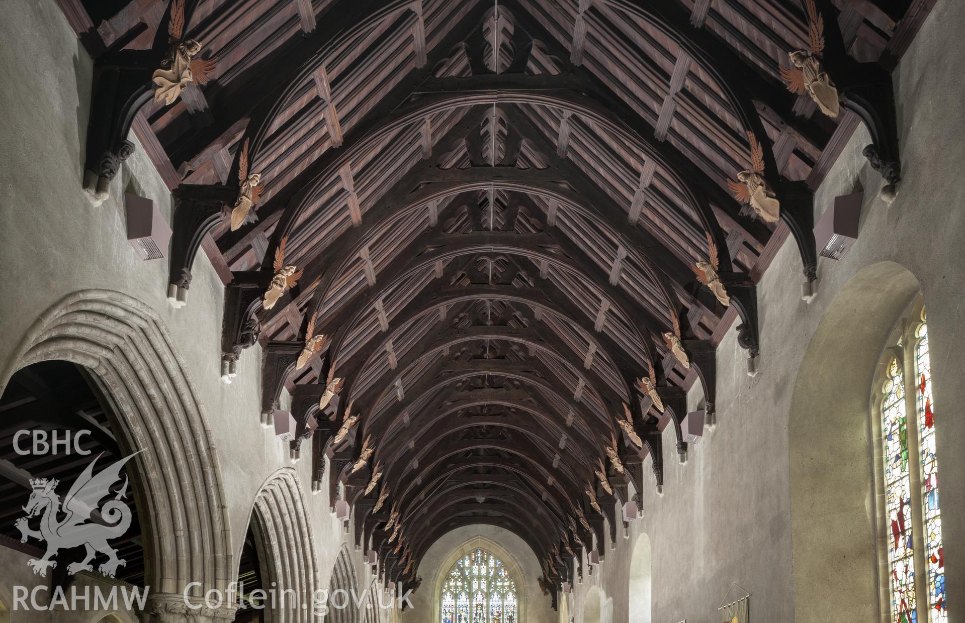 Roof interior, from the west.