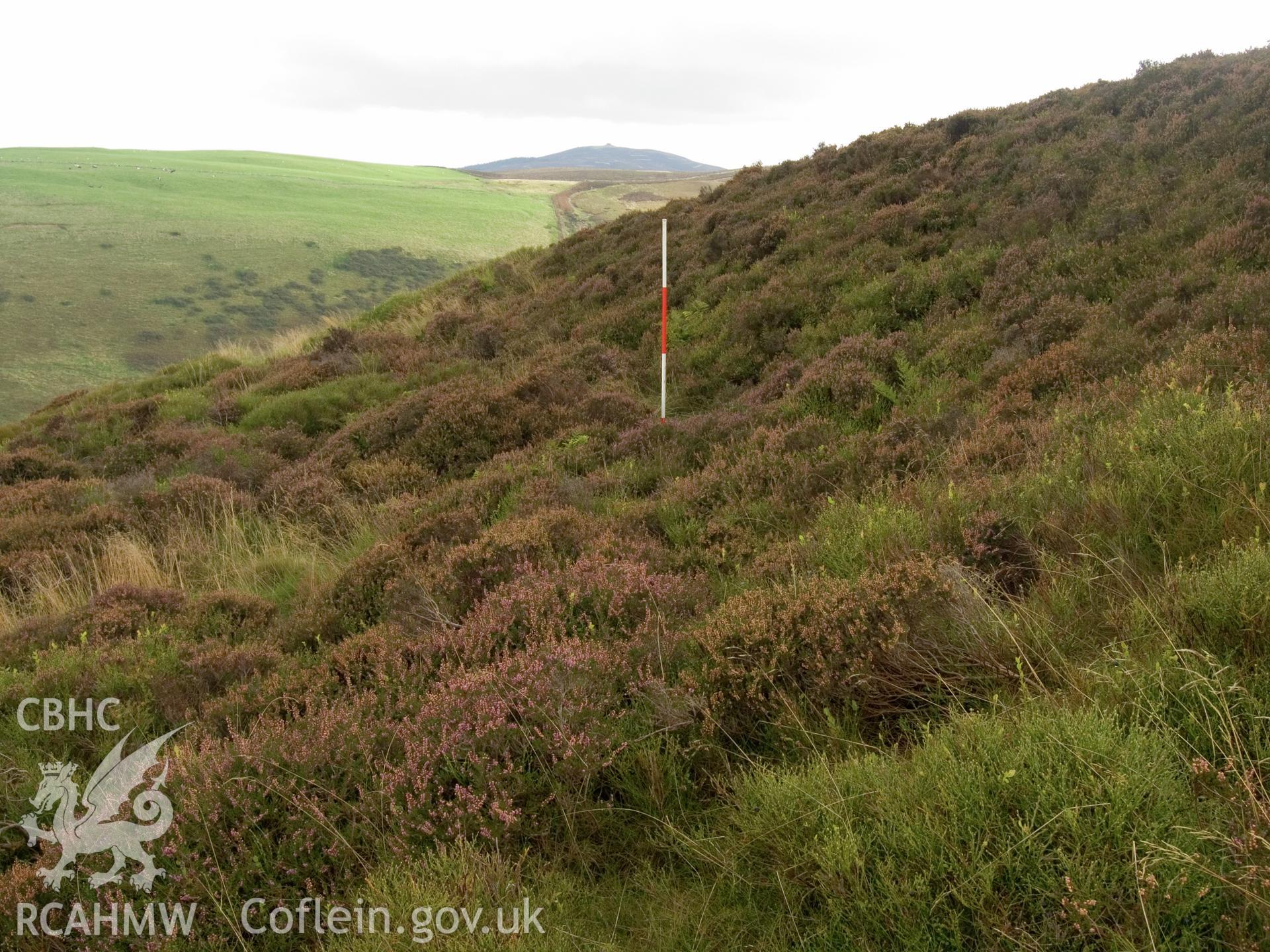 Digital colour photograph of Moel Arthur hut platform I taken on 07/10/2007 by R. Hayman during the Clwydian Hills Upland Survey undertaken by Hayman and Horton.