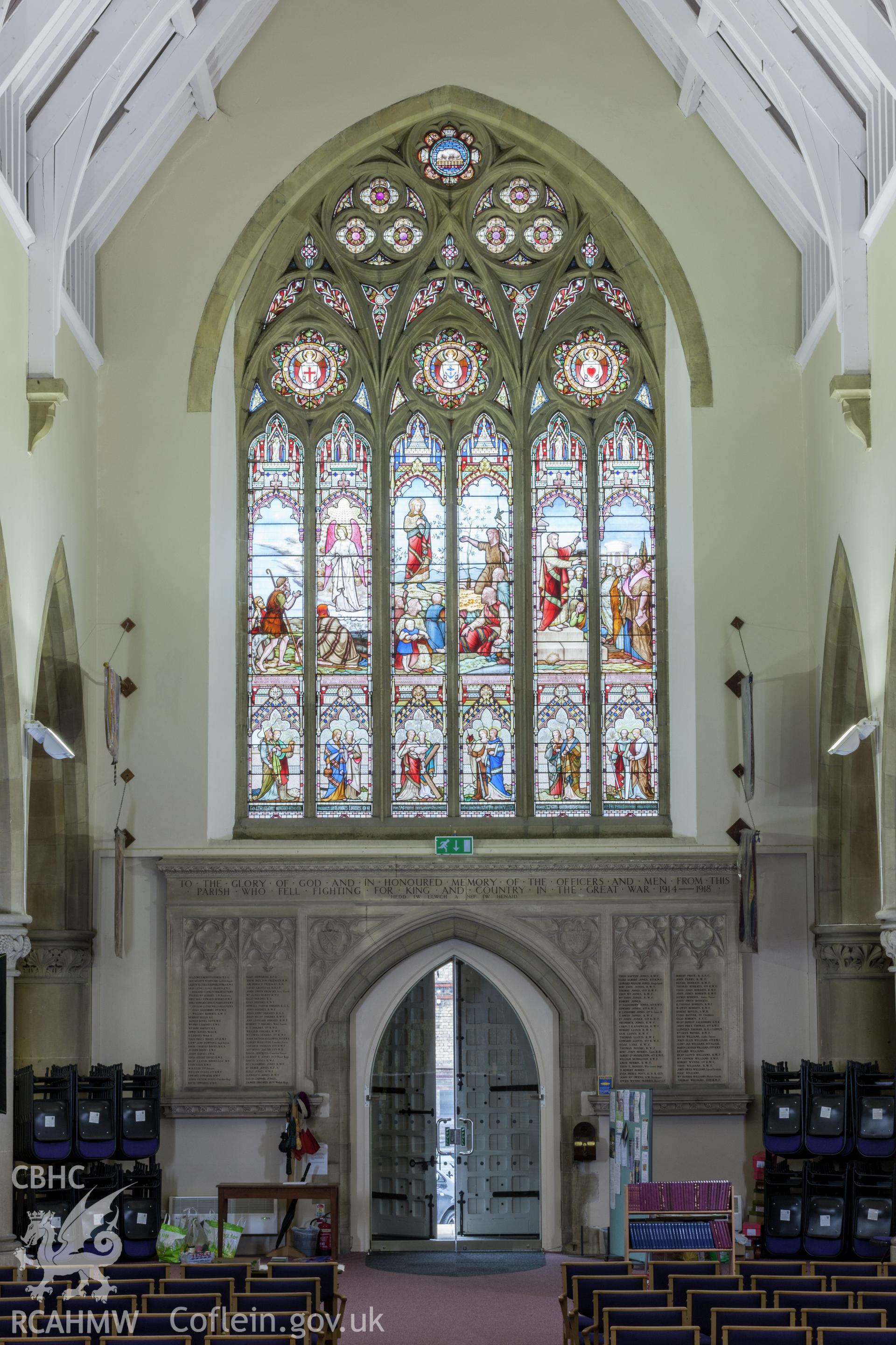 Southeast window and war memorial