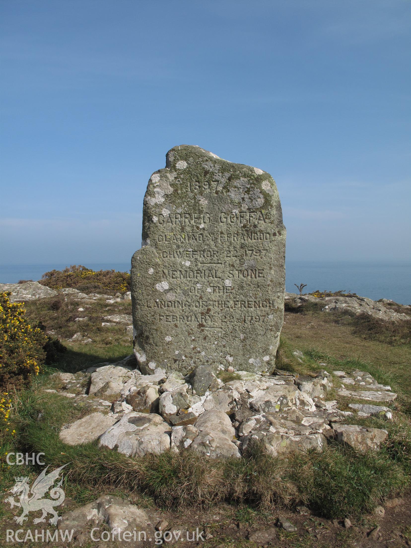 View of Carreg Goffa from the south.