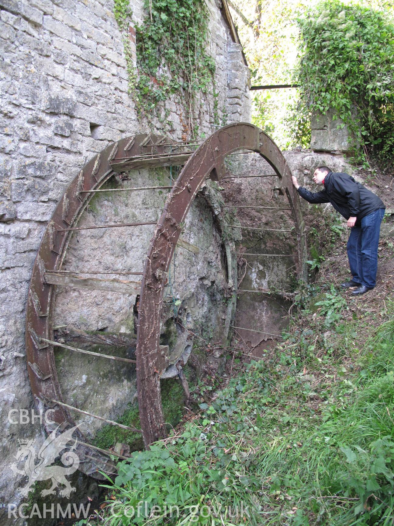 Waterwheel at Llanvithyn Corn Mill.